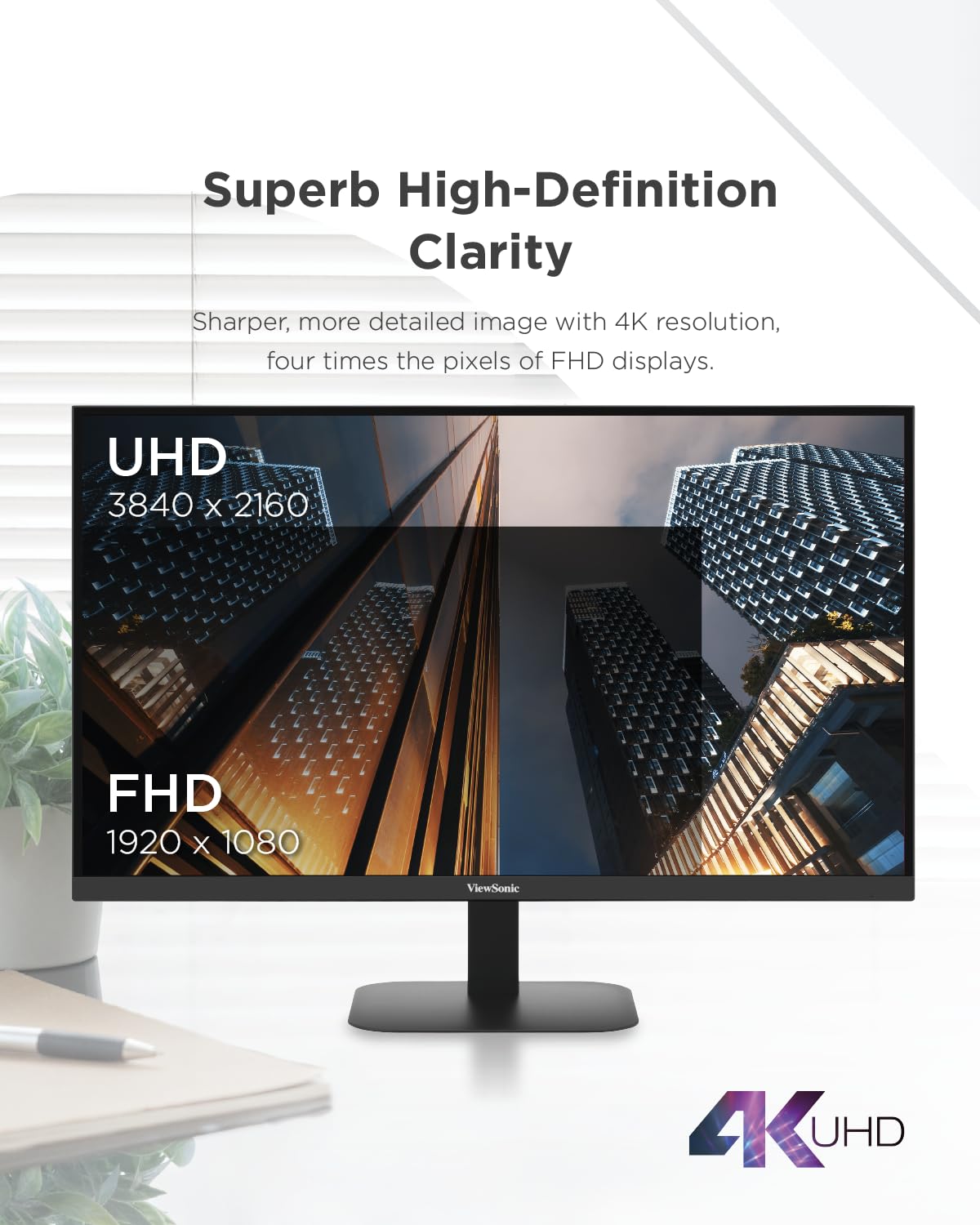 ViewSonic VA2708-4K-HD 27 Zoll 4K UHD Monitor mit HDR 10