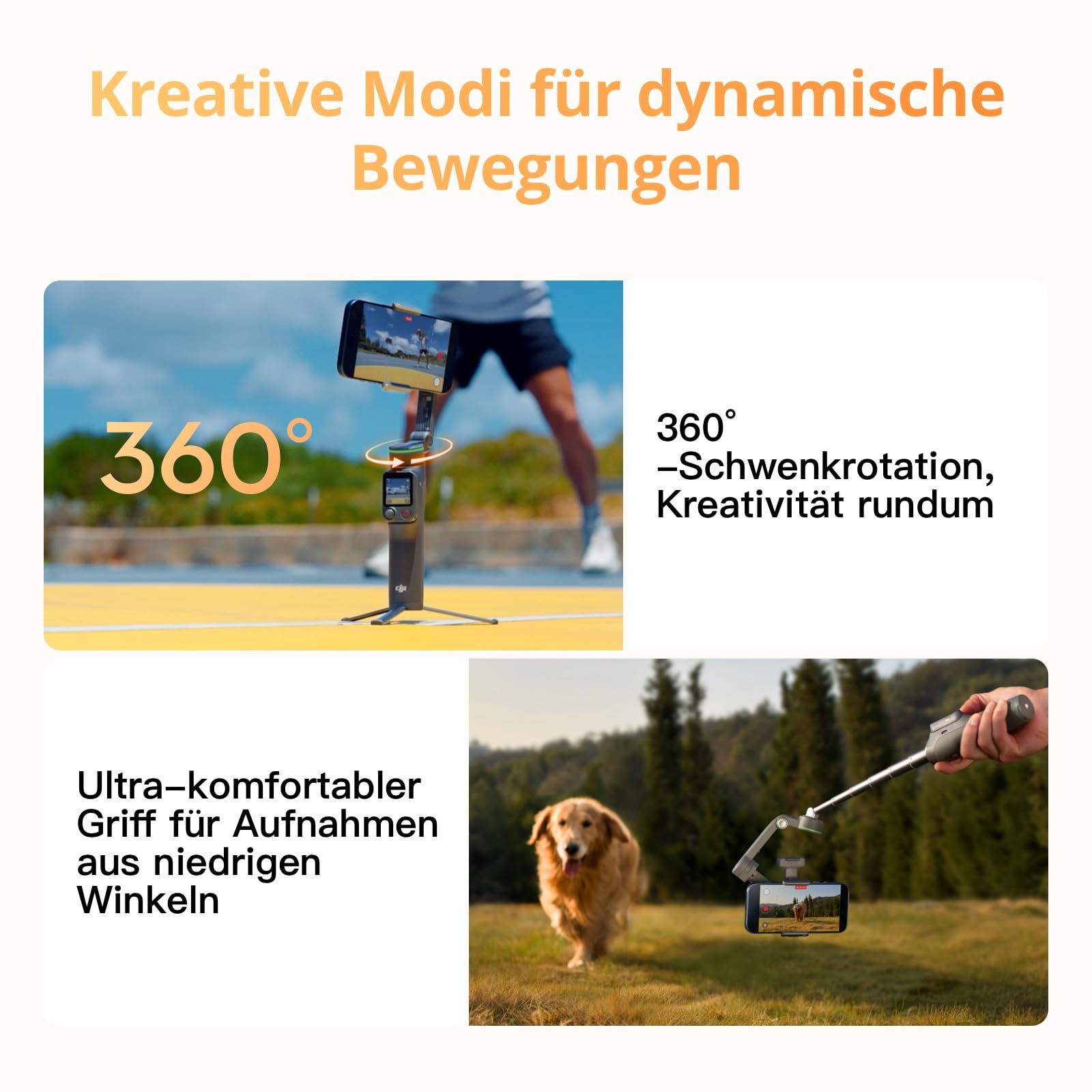 Osmo Mobile 8P Gimbal-Stabilisator für iPhone & Android, Fernsteuerung