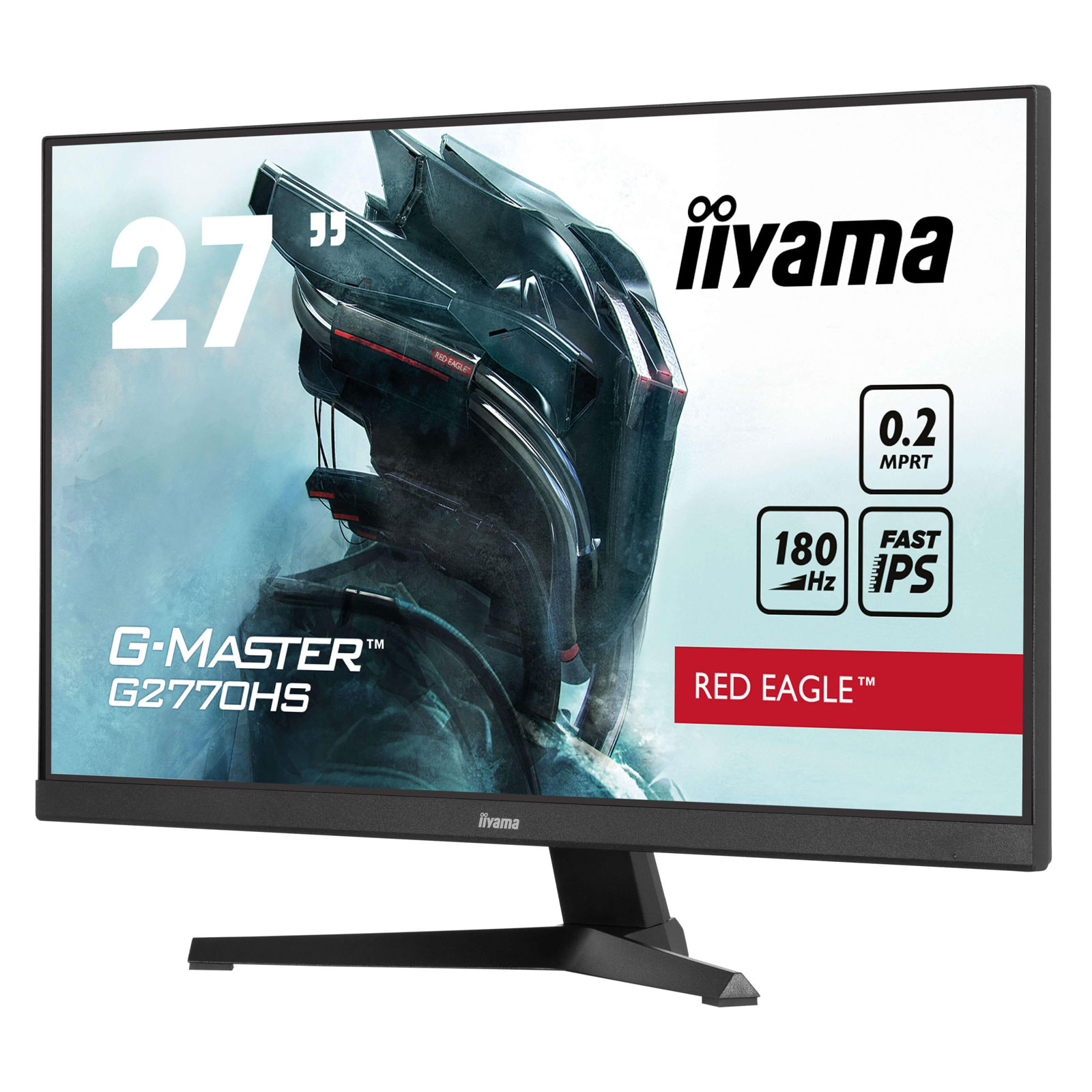 iiyama G-Master G2770HS-B1, Schwarz, 27 Zoll, Full HD, IPS, 180 Hz, 0,2 ms (HDMI, DisplayPort, neigbar, Adaptive Sync)