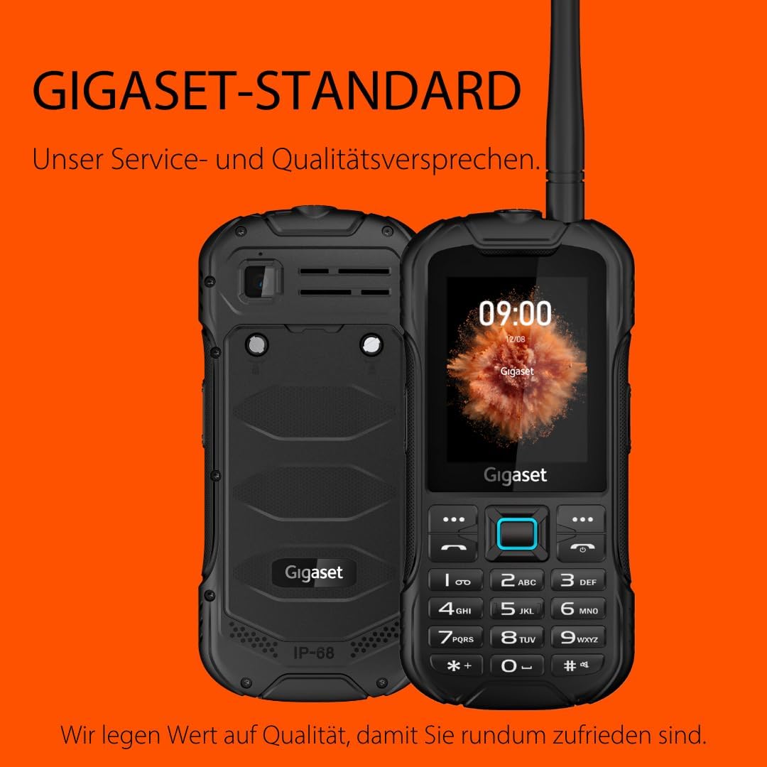 Gigaset GLX8 ACTIVE duo - 2er Set robustes 4G-Outdoor-Tastenhandy mit Walkie-Talkie-Funktion Staub-& wasserdicht