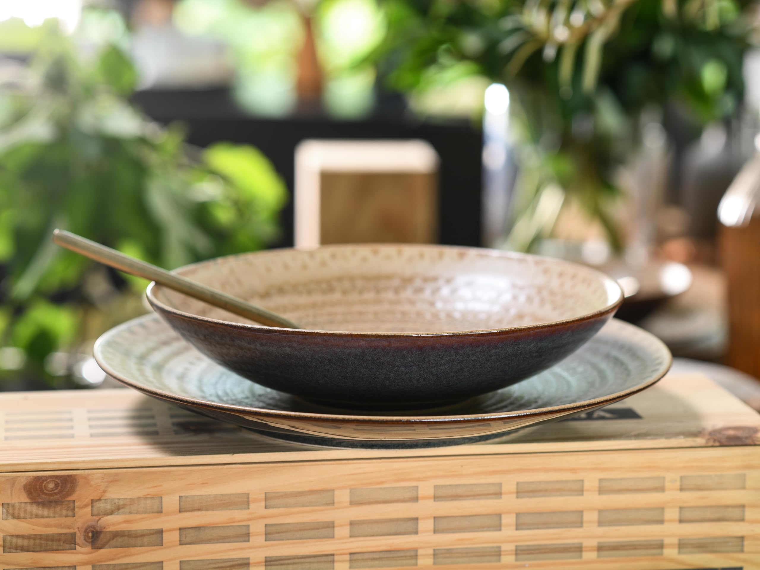 CreaTable, 24856, Serie Neapel Sand, 16-teiliges Geschirrset für 4 Personen