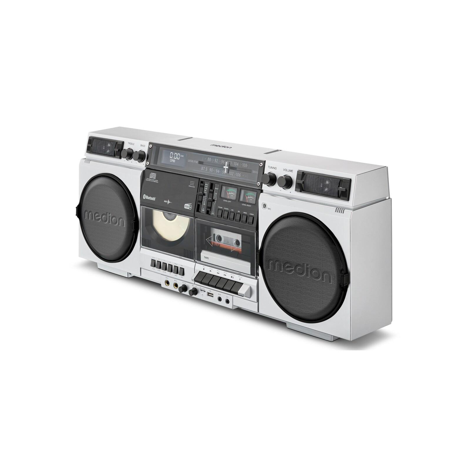 Medion LIFE P66538 (MD44538) Retro-Boombox blau DAB+/PLL-UKW Radio, Bluetooth, CD-Player, Kassettendeck
