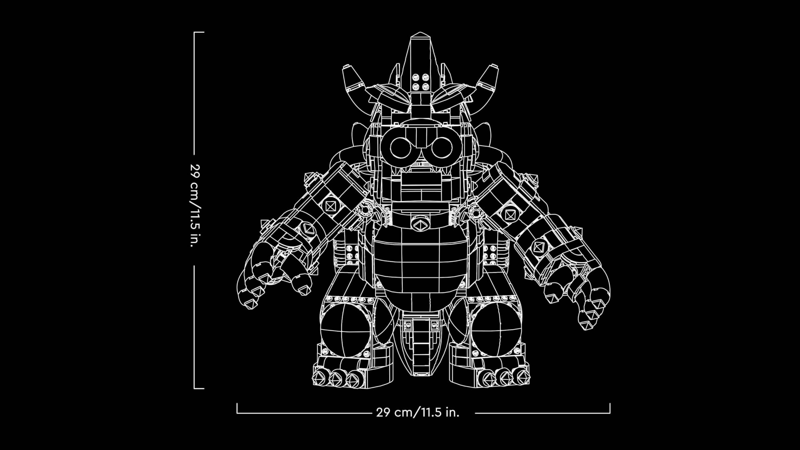 LEGO Super Mario Der mächtige Bowser, 3D-Modell-Bausatz 71411