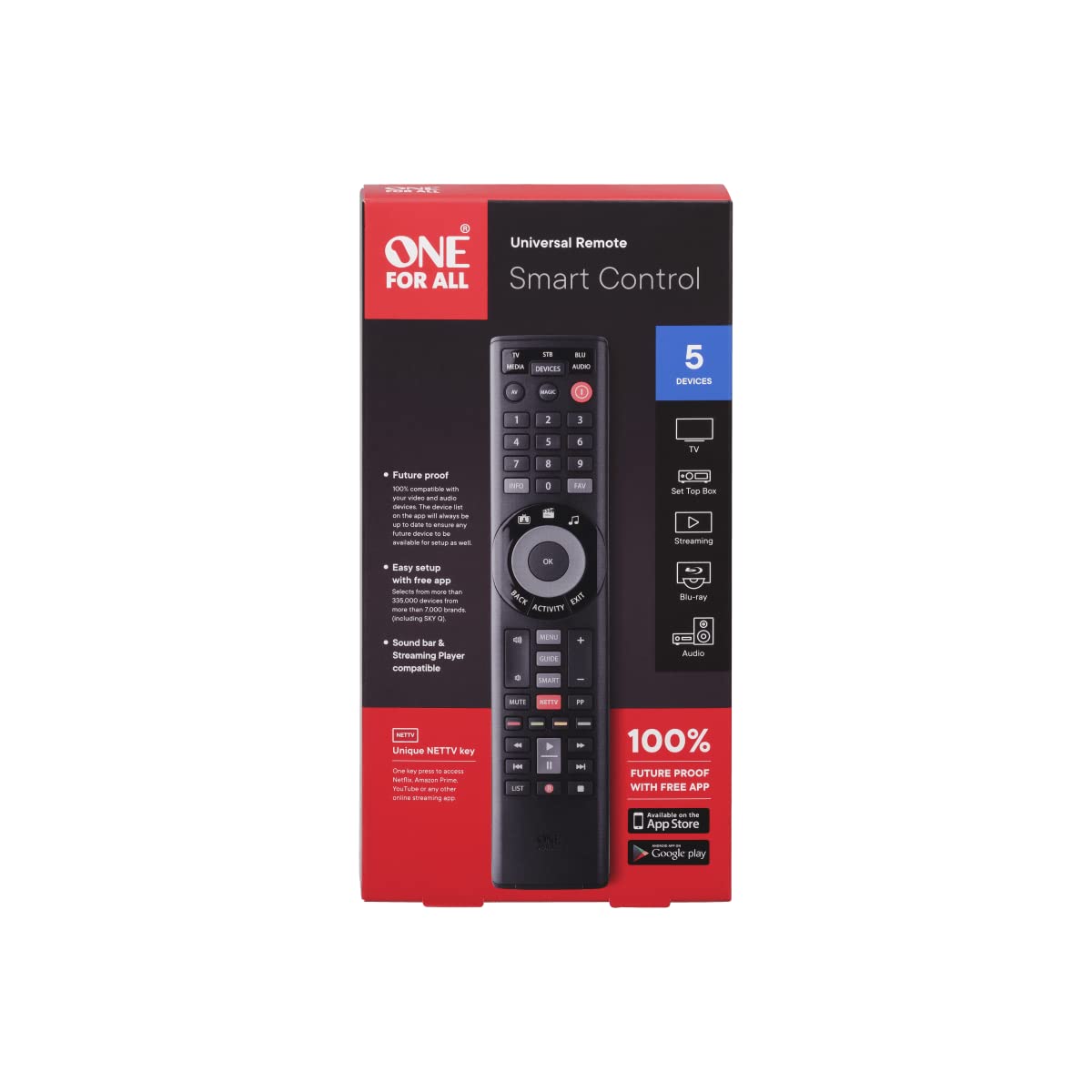 ONE FOR ALL URC7956 Smart Control Pro 5 Universalfernbedienung