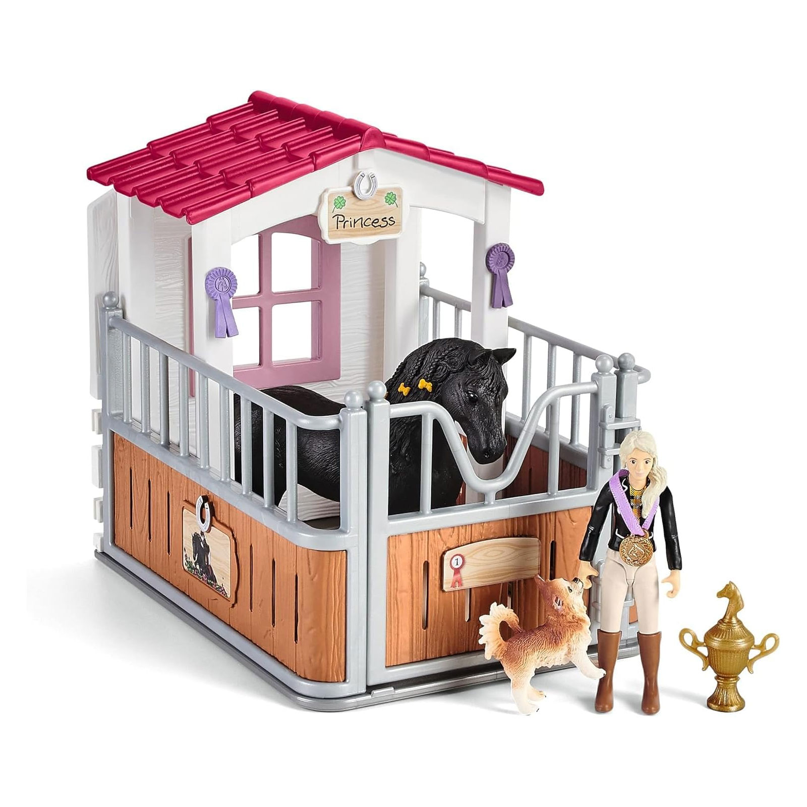 Schleich Pferdebox mit HORSE CLUB Tori & Princess Spielfiguren-Set (42437)