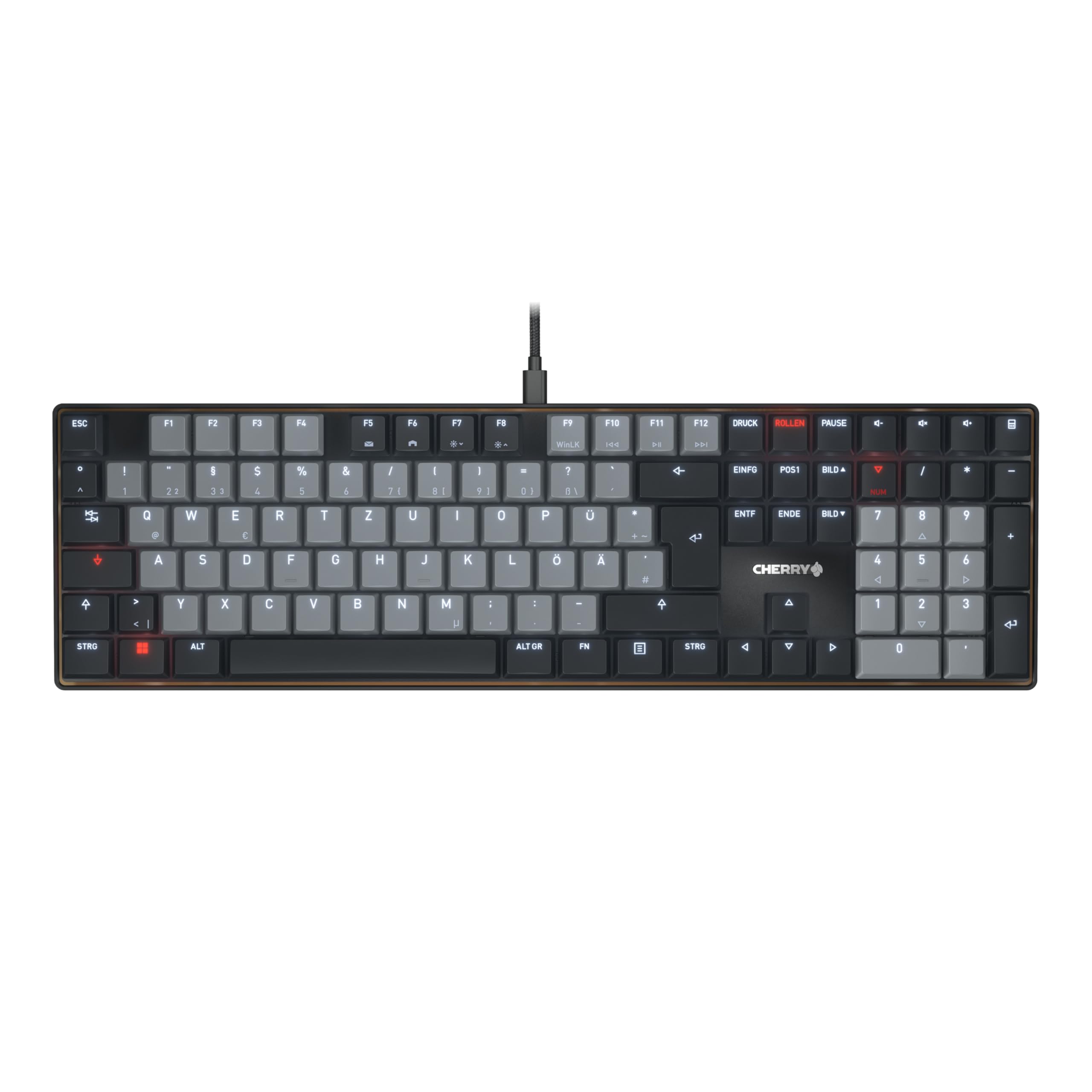 CHERRY KC 500 MX LP, Mechanische Low-Profile-Tastatur, Deutsches Layout (QWERTZ)
