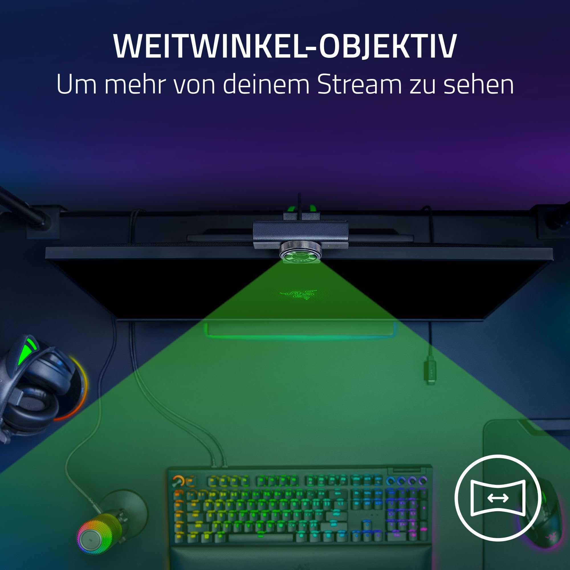 Razer Kiyo V2 X - Full-HD-Webcam 1080p