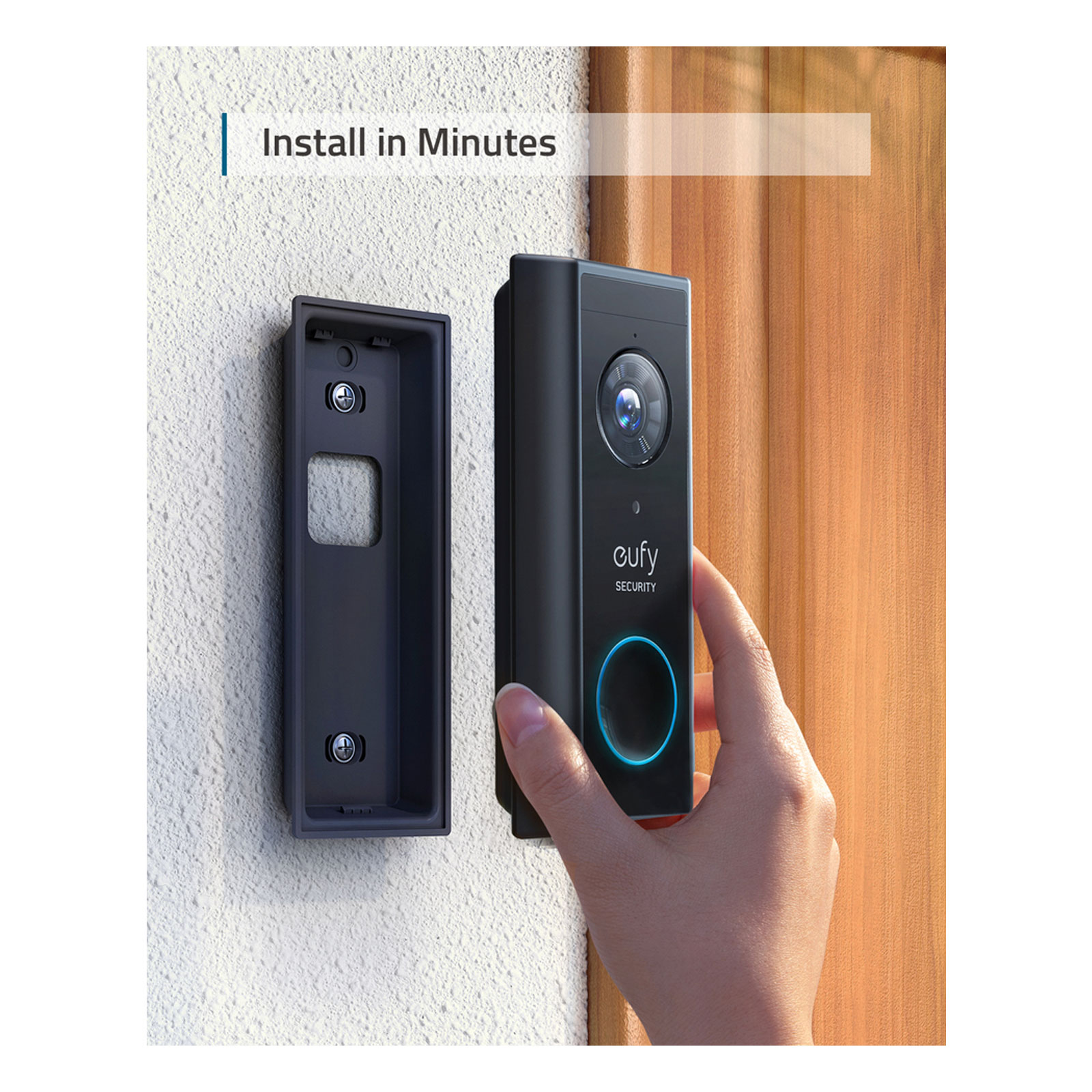 Eufy 2K Video Doorbell (Add on only) schwarz T8210