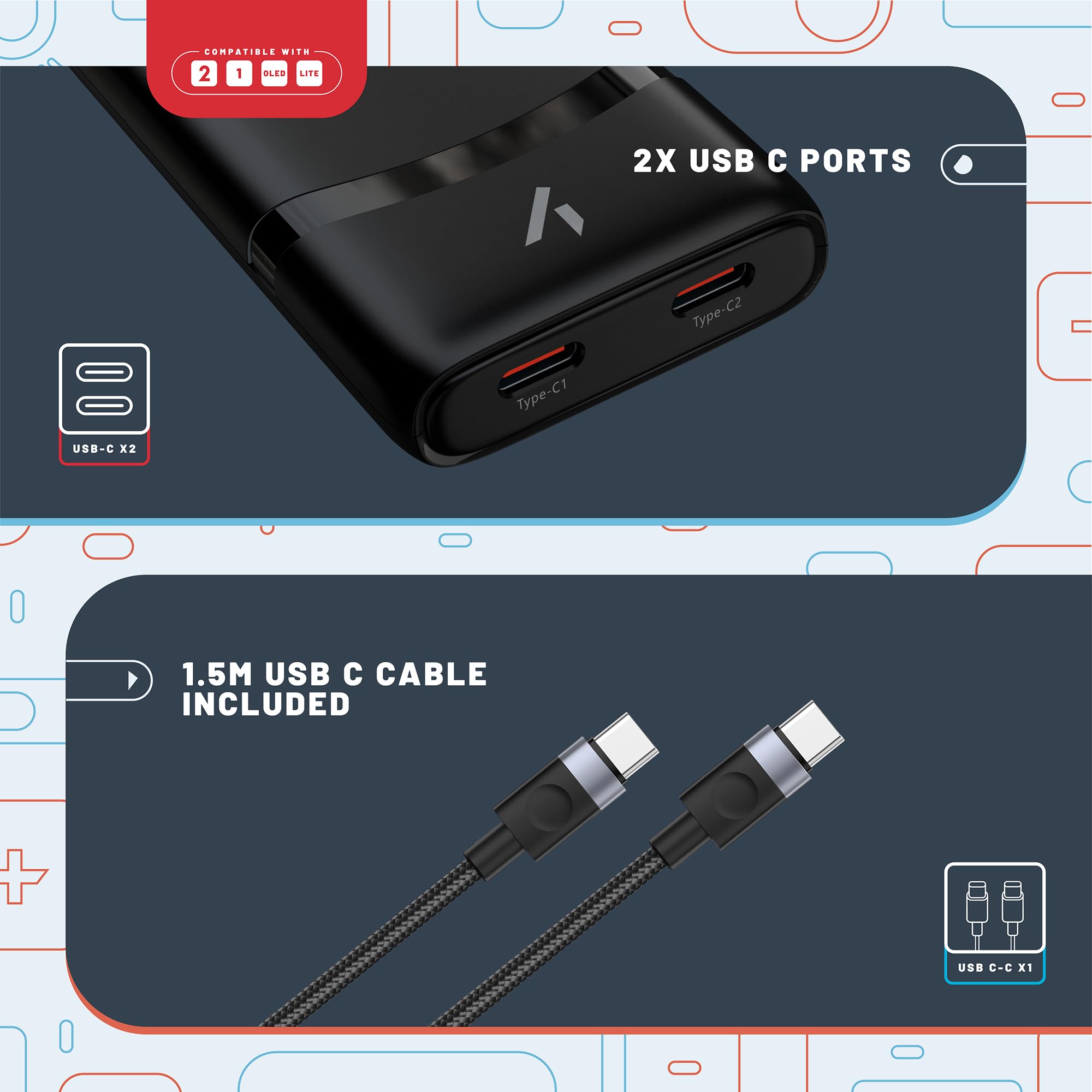 Stealth Netzteil kompatibel mit Switch 2