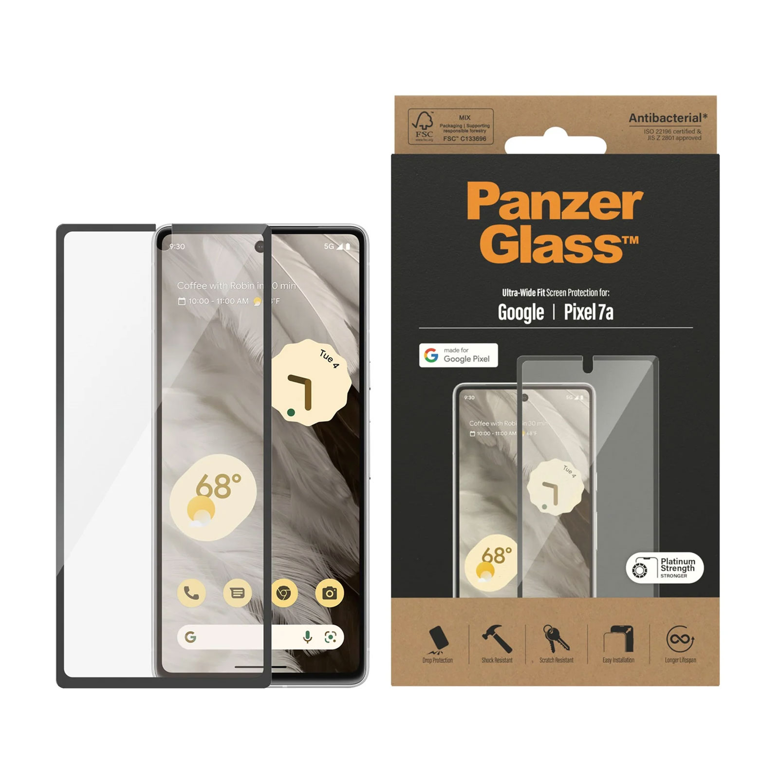PanzerGlass Displayschutz Google Pixel 7a | Ultra Wide Fit