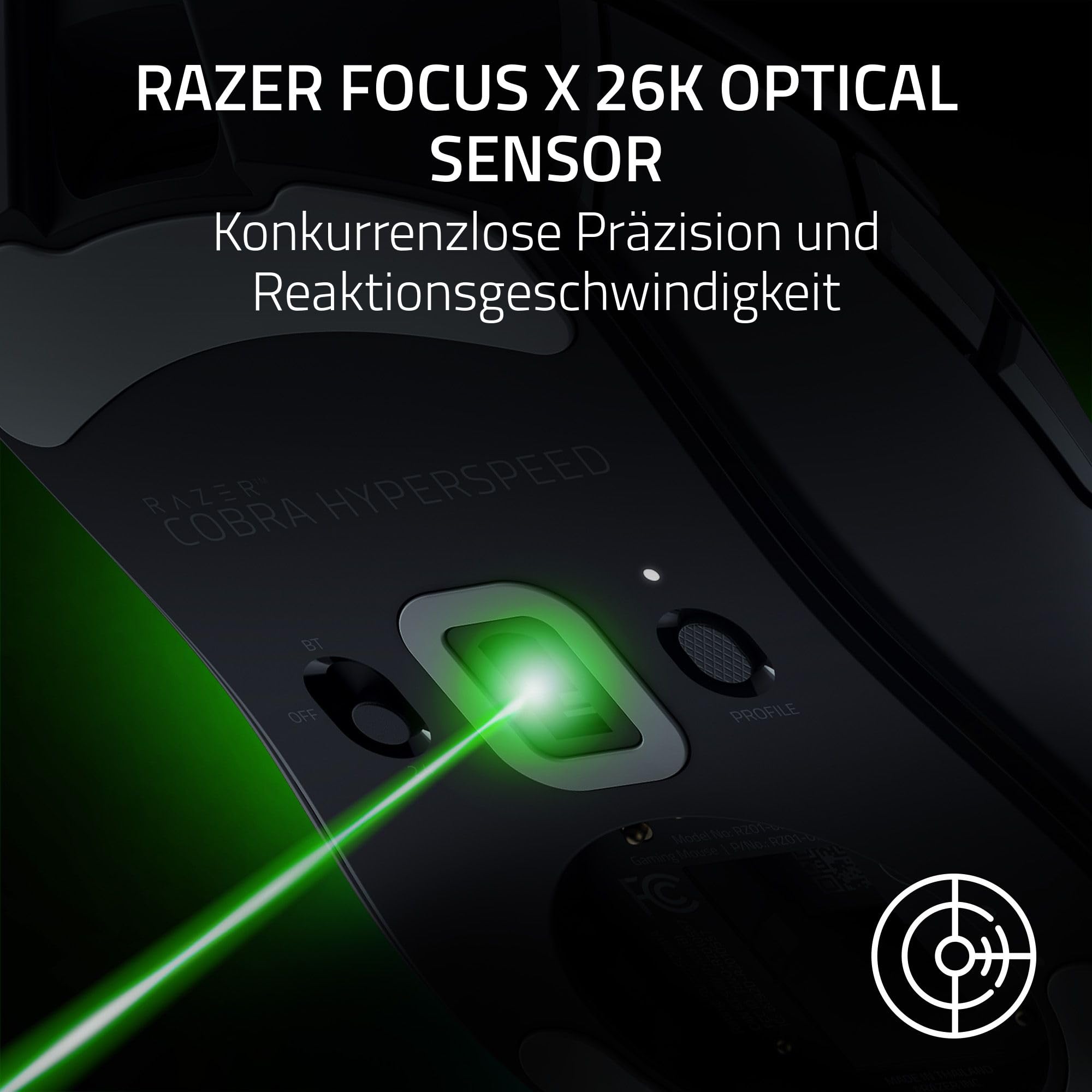 Razer Cobra HyperSpeed - kabellose Leichte anpassbare Gaming-Maus