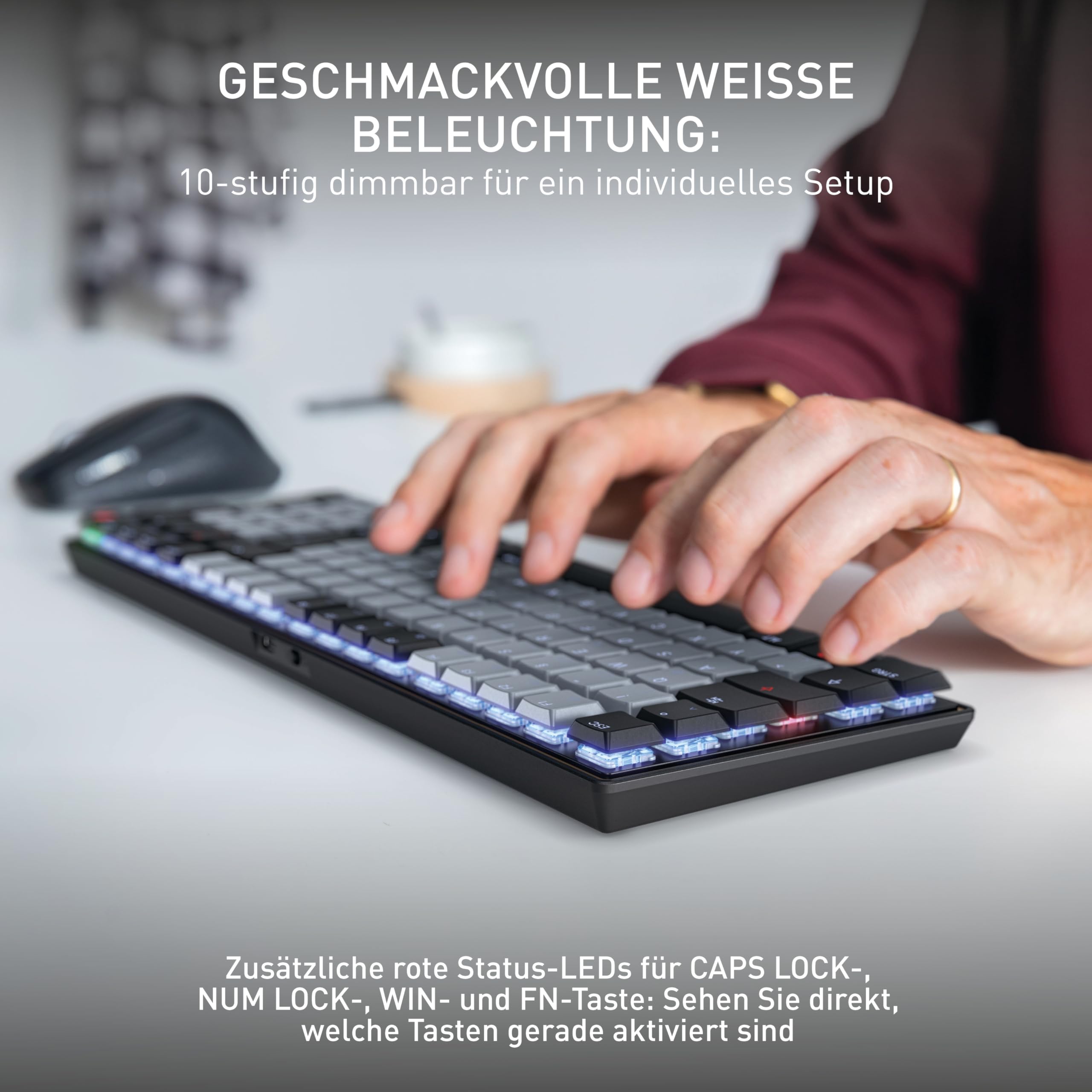 Cherry KW 550 MX LP, Mechanische Low-Profile-Tastatur im 96-%-Format