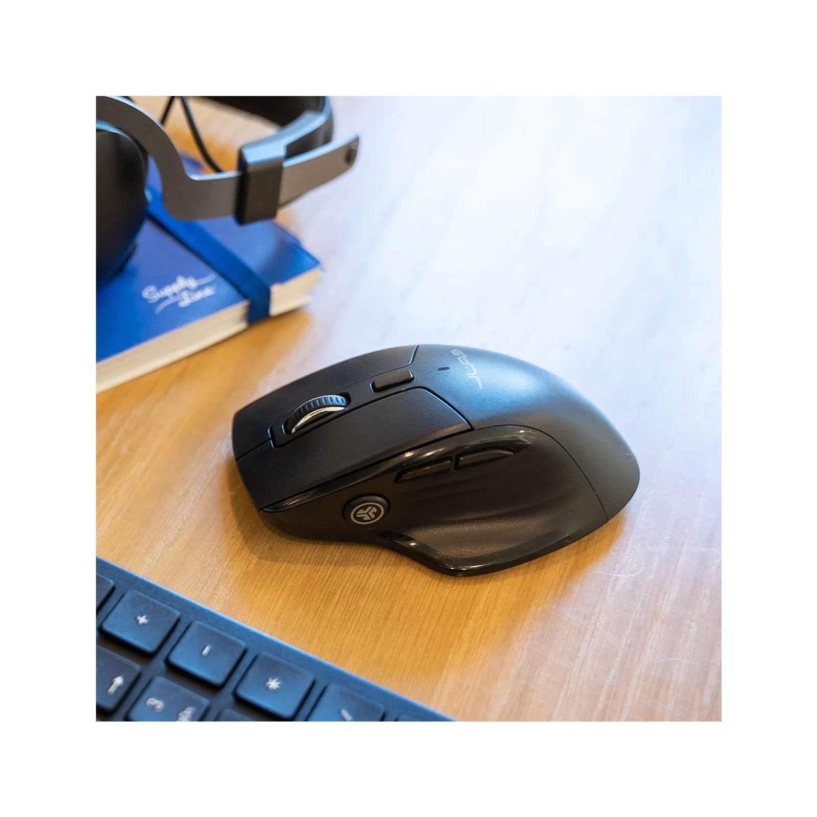 JLab JBuds Mouse Schwarz Funkmaus Bluetooth und 2,4 GHZ Dongle Ergonomisch