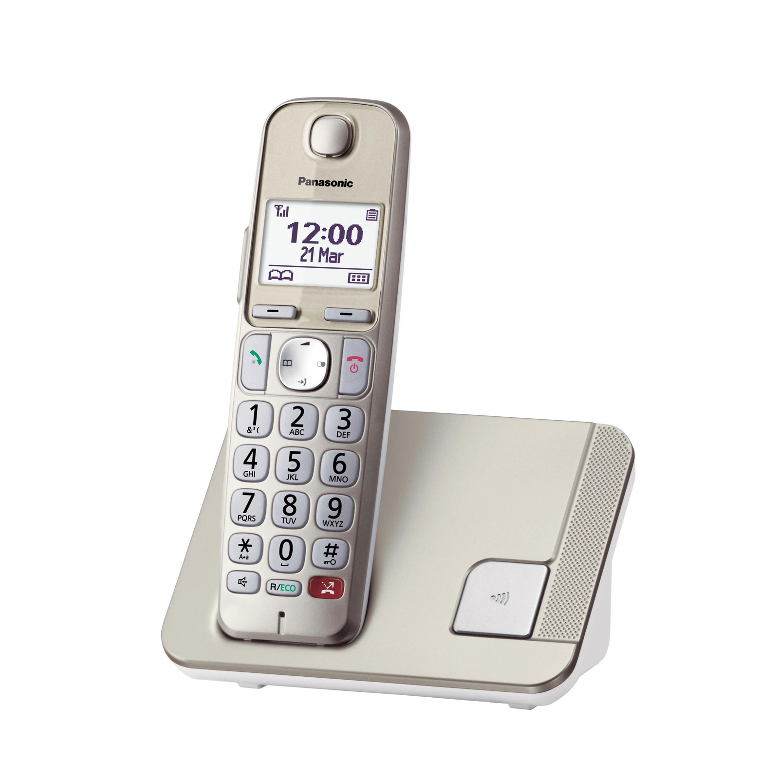 Panasonic KX-TGE250GN champagner Schnurloses-Telefon mit Anrufbeantworter