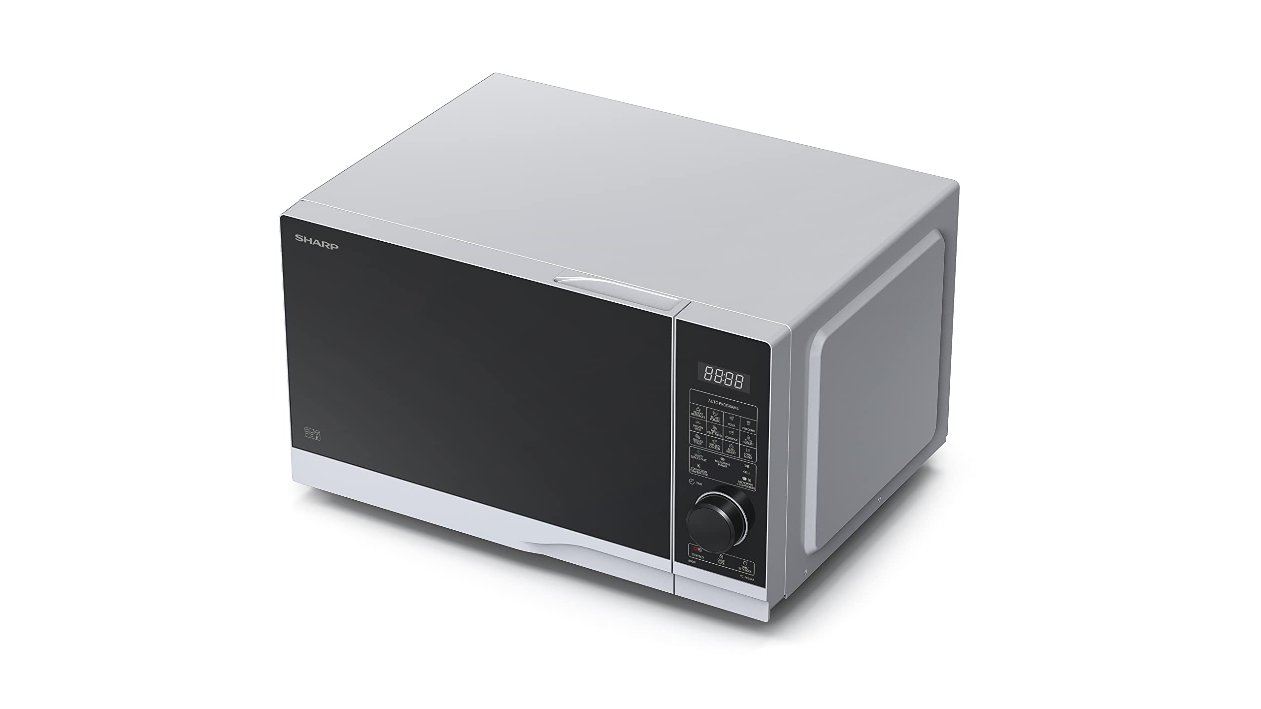 Sharp Mikrowelle YC-PC254AE-S 25L 900W Mikrowelle 1200W Grill, 2050W Heißluft