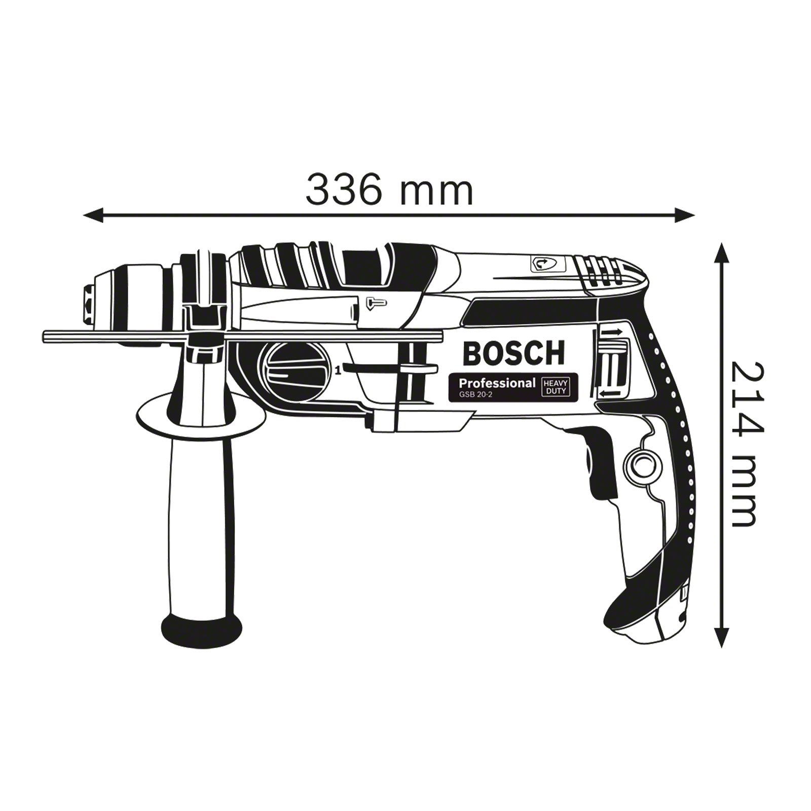 Bosch Professional GSB 20-2 (L) Elektroschlagbohrmaschine