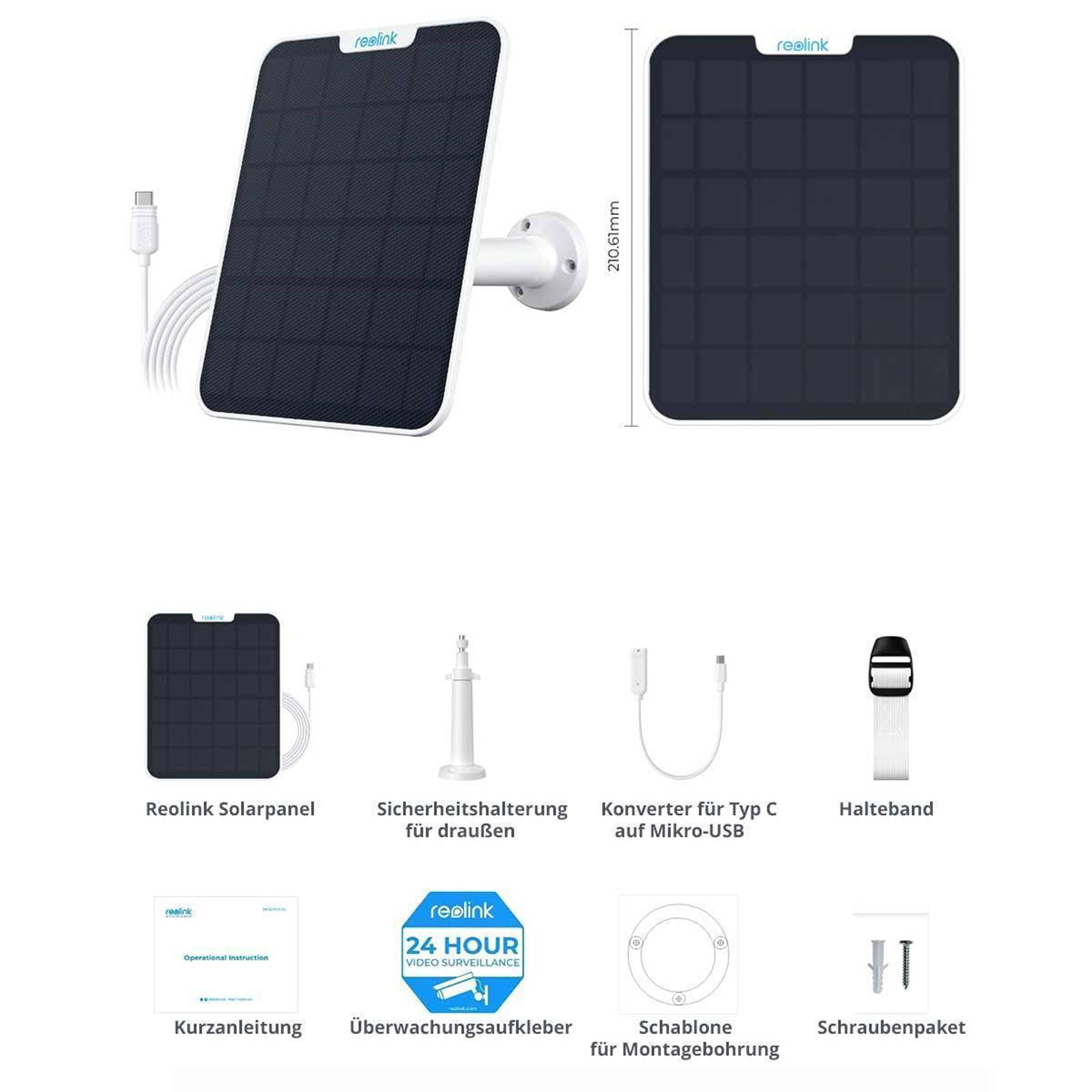 Reolink Solarpanel 2, weiß