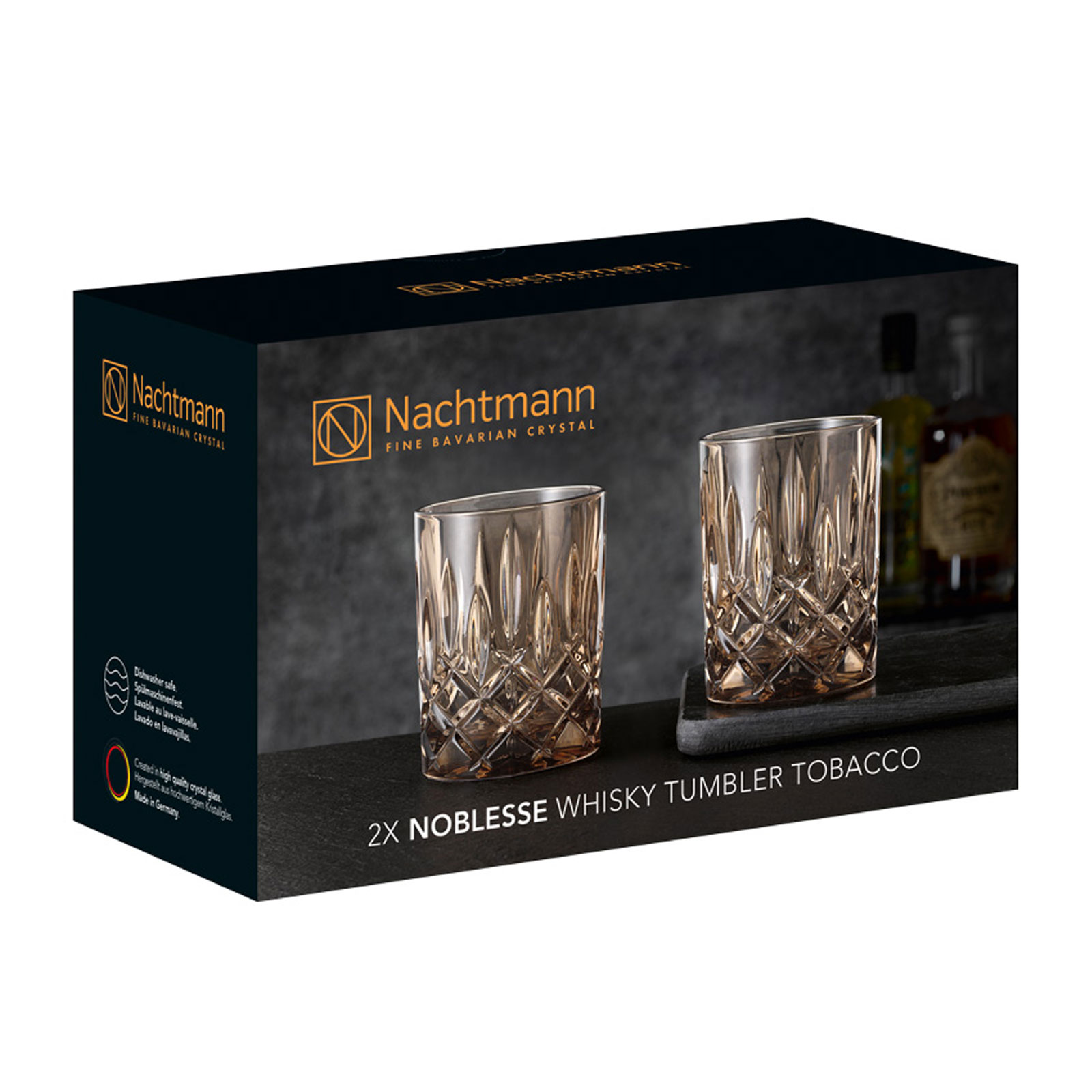 Nachtmann, 2-teiliges Whiskybecher Set, Whiskygläser, Kristallglas, 295 ml, Noblesse Vintage