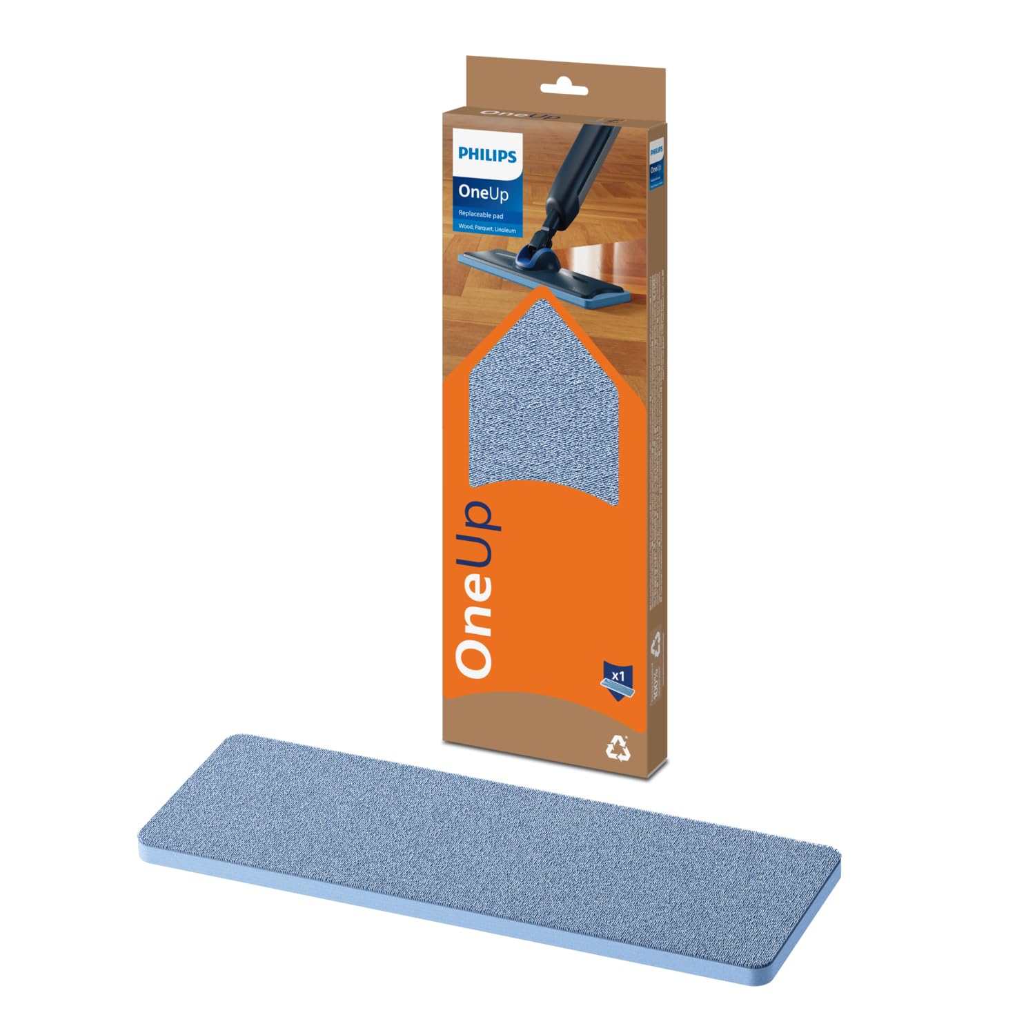 Philips OneUp Ersatzpad für Holz, Parkett & Linoleum