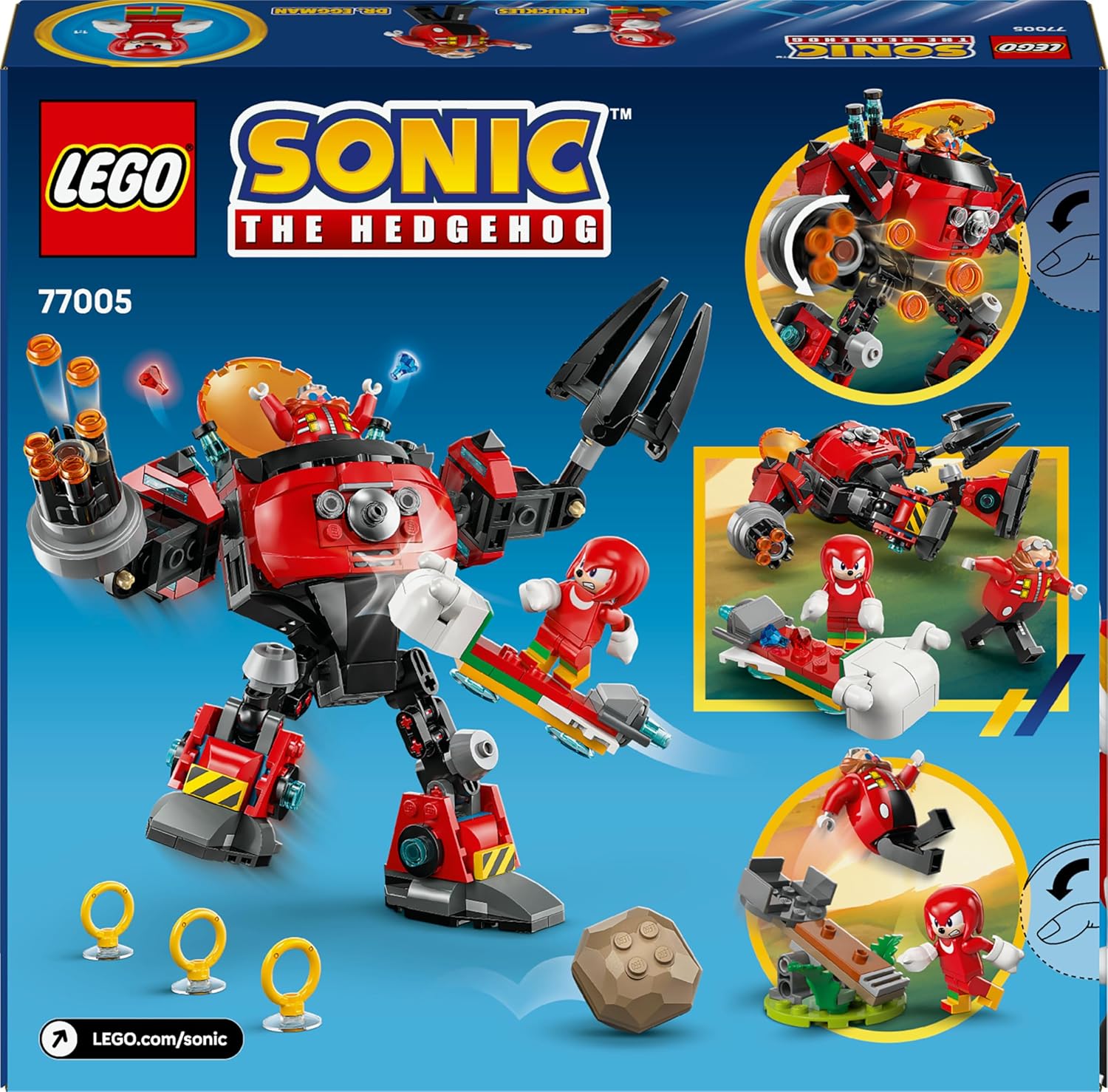 LEGO Sonic The Hedgehog Knuckles vs. Dr. Eggmans Egg Crusher Mech 77005