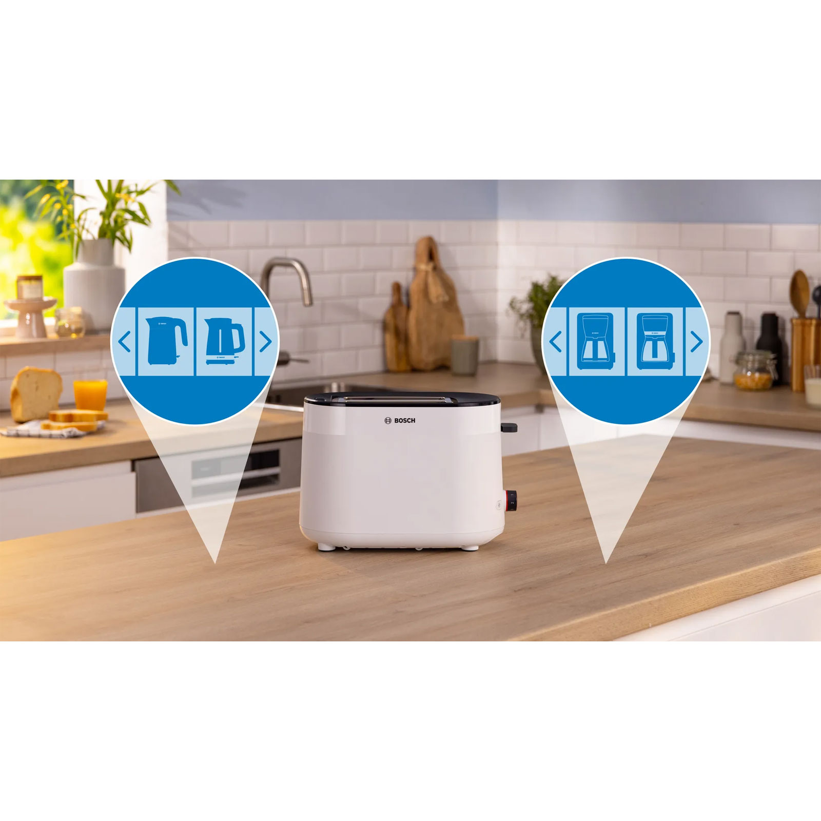 Bosch TAT2M121 Toaster Kompakt MyMoment 2 Scheiben 950 Watt