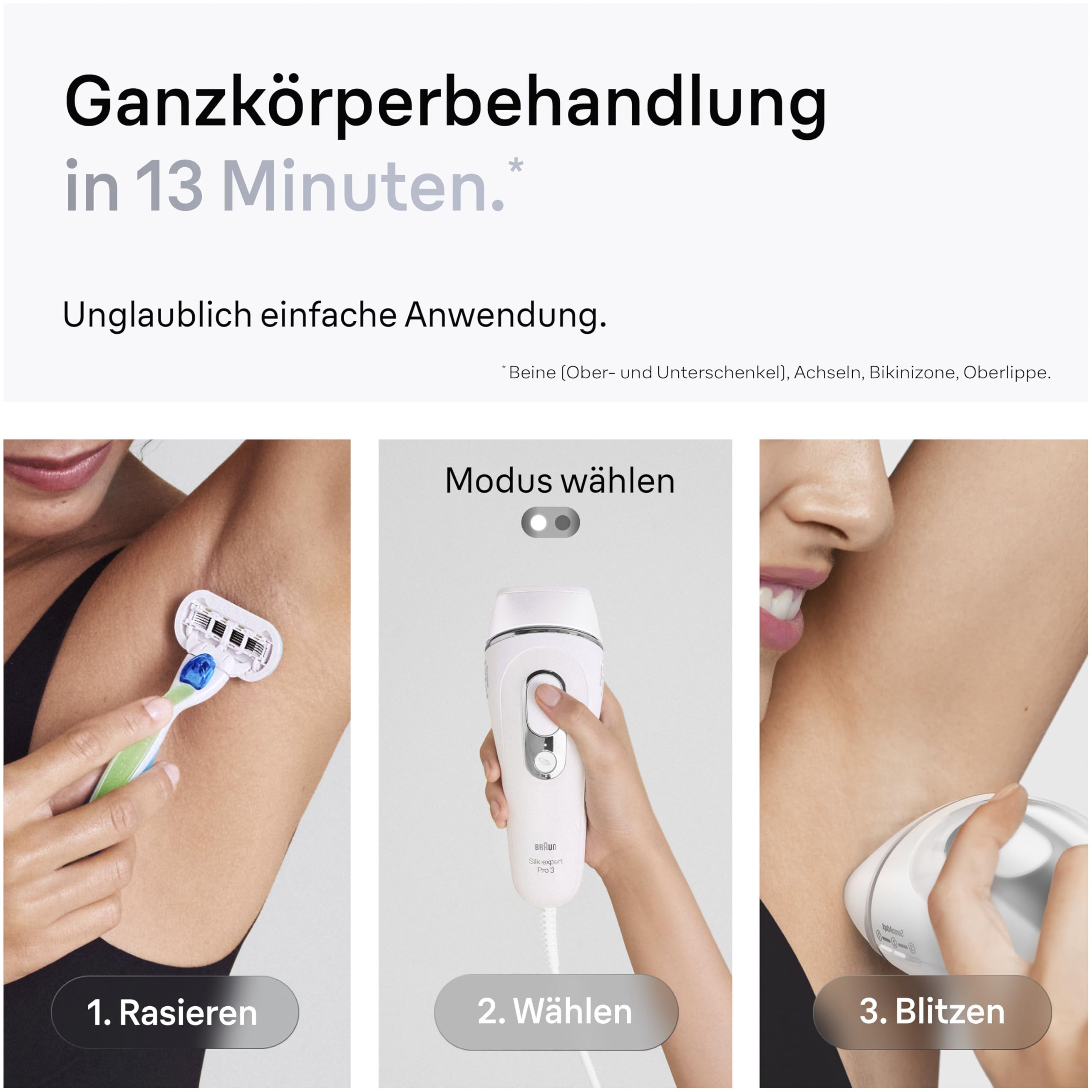BRAUN Silk·expert Pro 3 PL3136  IPL Haarentferner Rasierer Damenrasierer Laser