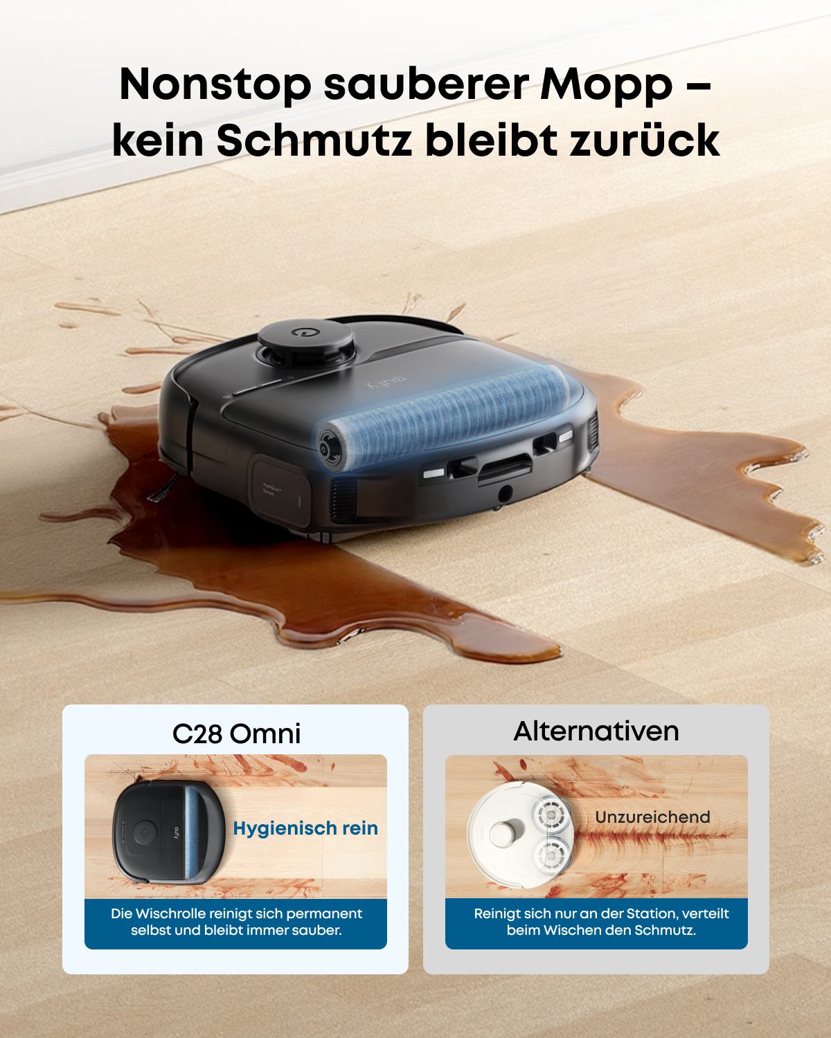eufy Robot Vacuum Omni C28 Saugroboter mit Wischfunktion