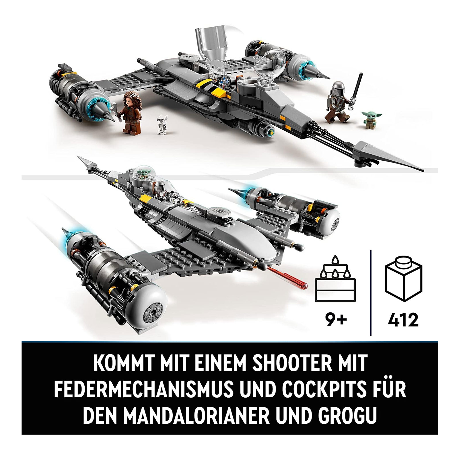 LEGO 75325 Star Wars Der N-1 Starfighter des Mandalorianers aus Das Buch von Boba Fett