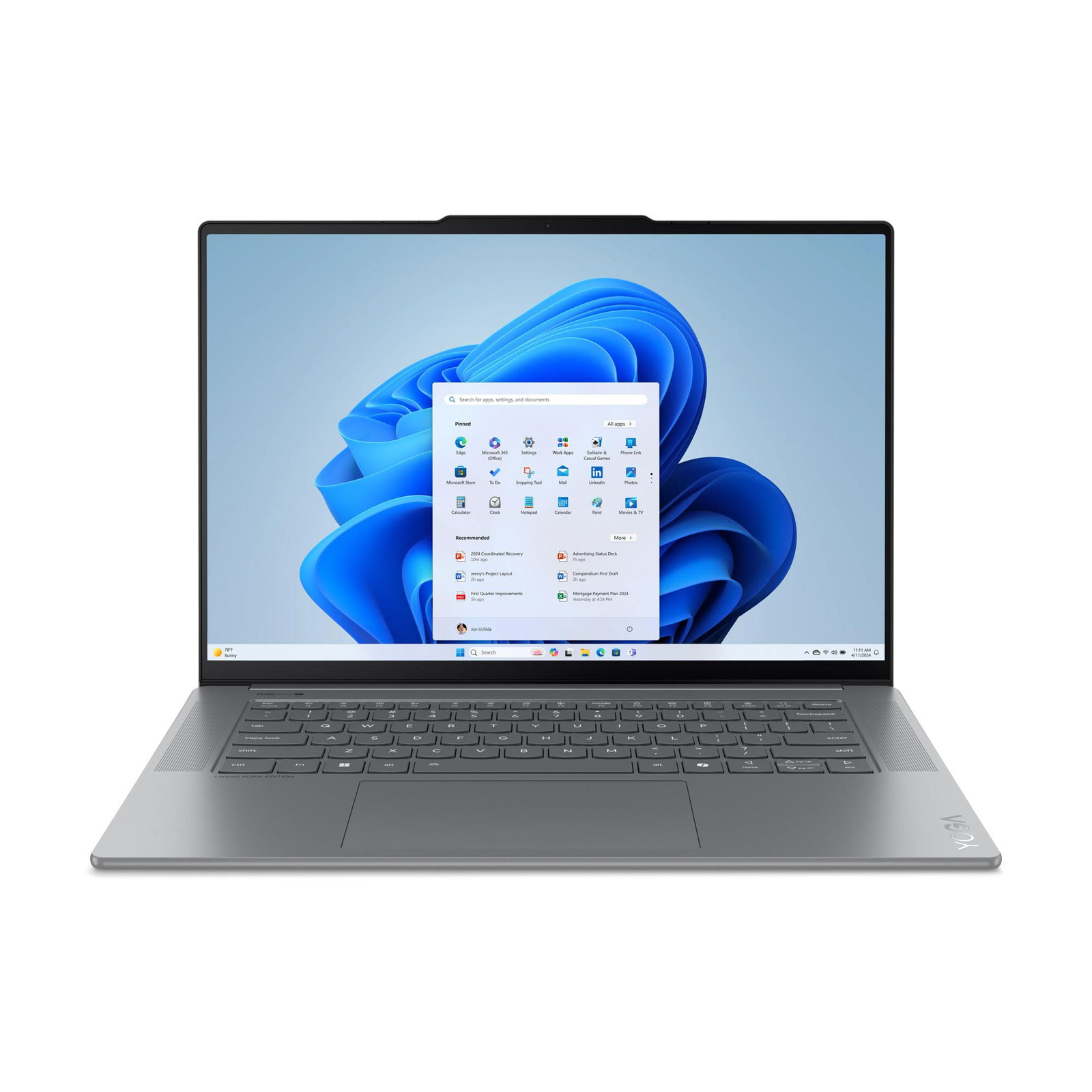 Lenovo Yoga Slim 7 15ILL9, 15,3 Zoll, 2.8K, Intel Core Ultra 7 258V, 32 GB, 1 TB M.2 SSD, Intel Arc 140V (Luna Grey, 83HM006AGE, OLED, 500nits, Glossy, Anti-fingerprint, 100% DCI-P3, 100% sRGB, 120Hz, Eyesafe, Dolby Vision, Trueblack 600, G