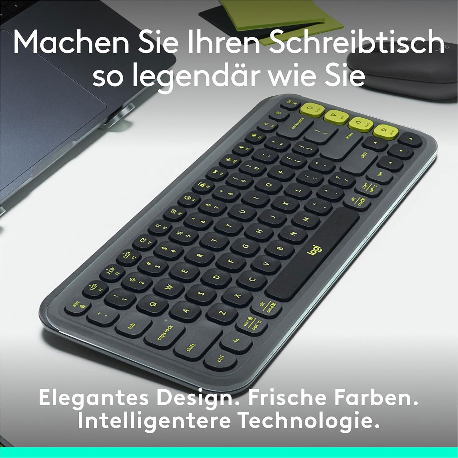 LOGITECH Tastaturen POP ICON COMBO - GRAPHITE