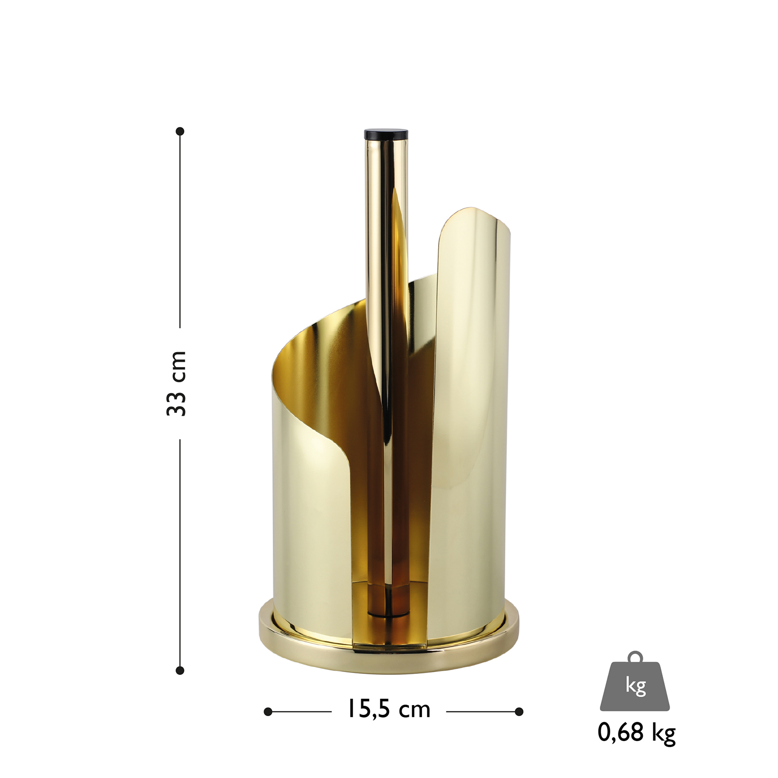 Echtwerk Küchenrollenhalter aus Edelstahl 