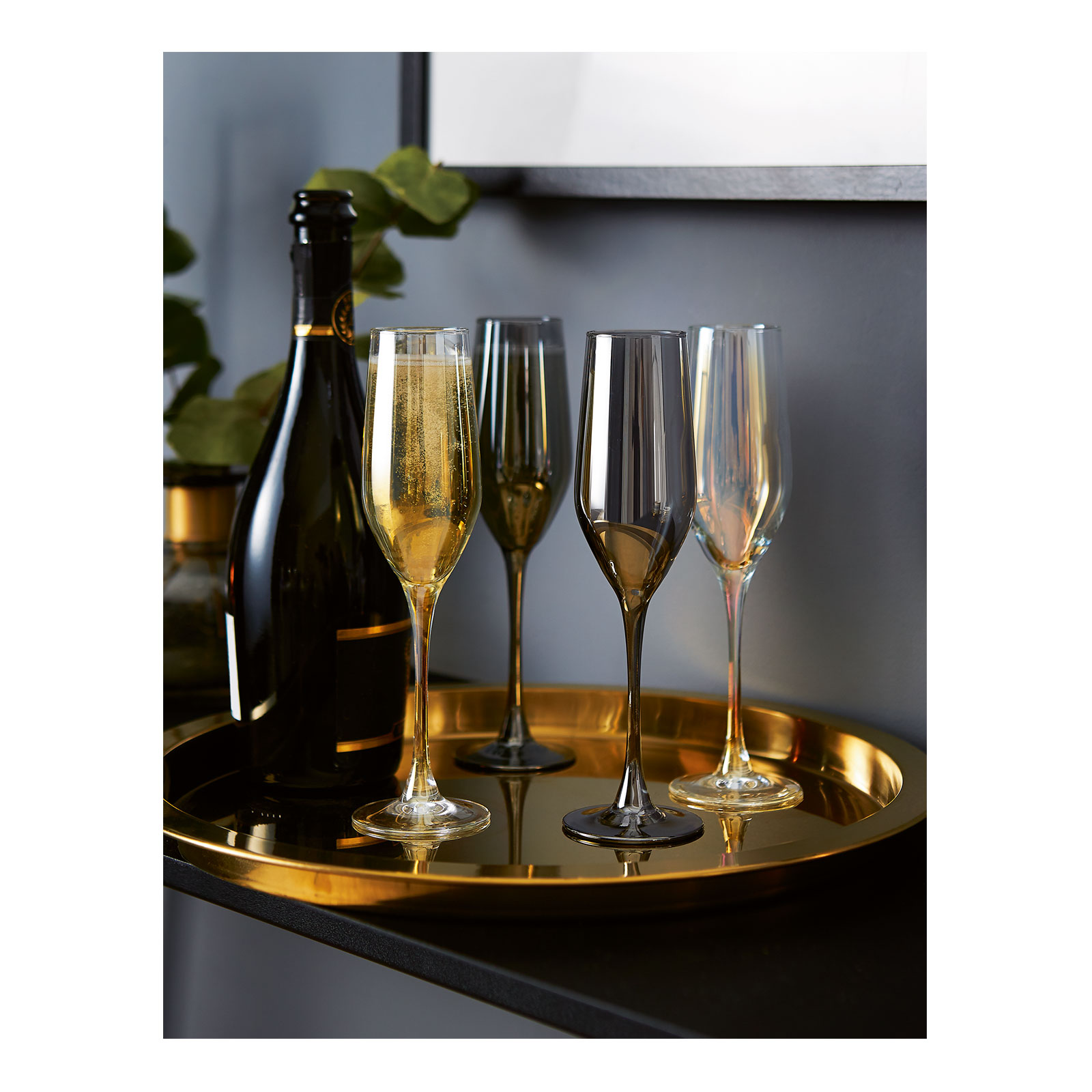 Creatable, 21346, Serie SHINY Gold, Longdrinkgläser 4 teilig, Glas