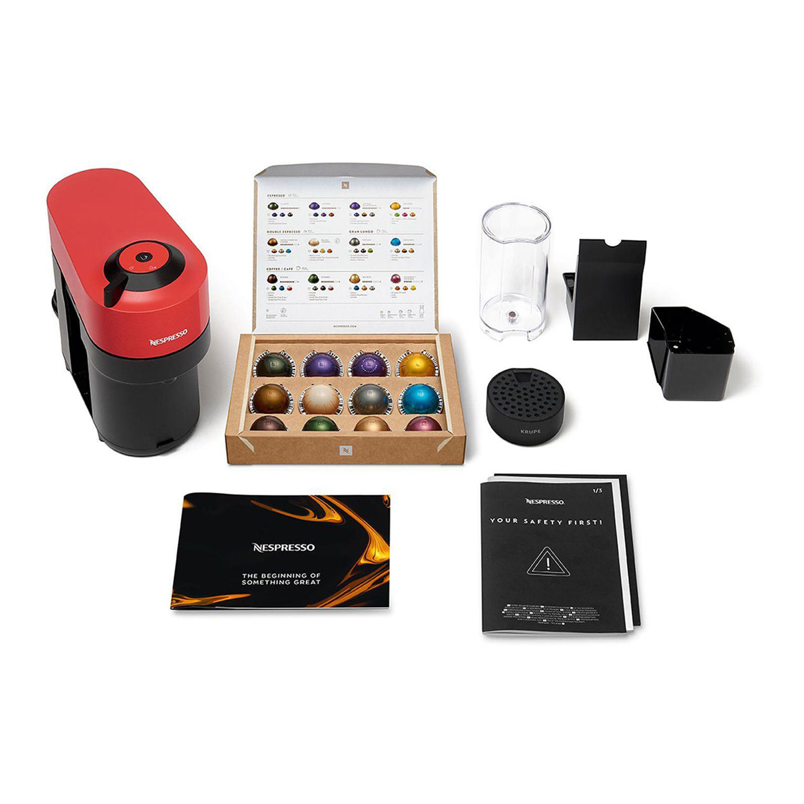 KRUPS XN9205 Vertuo Pop Spicy Red Kapselmaschine