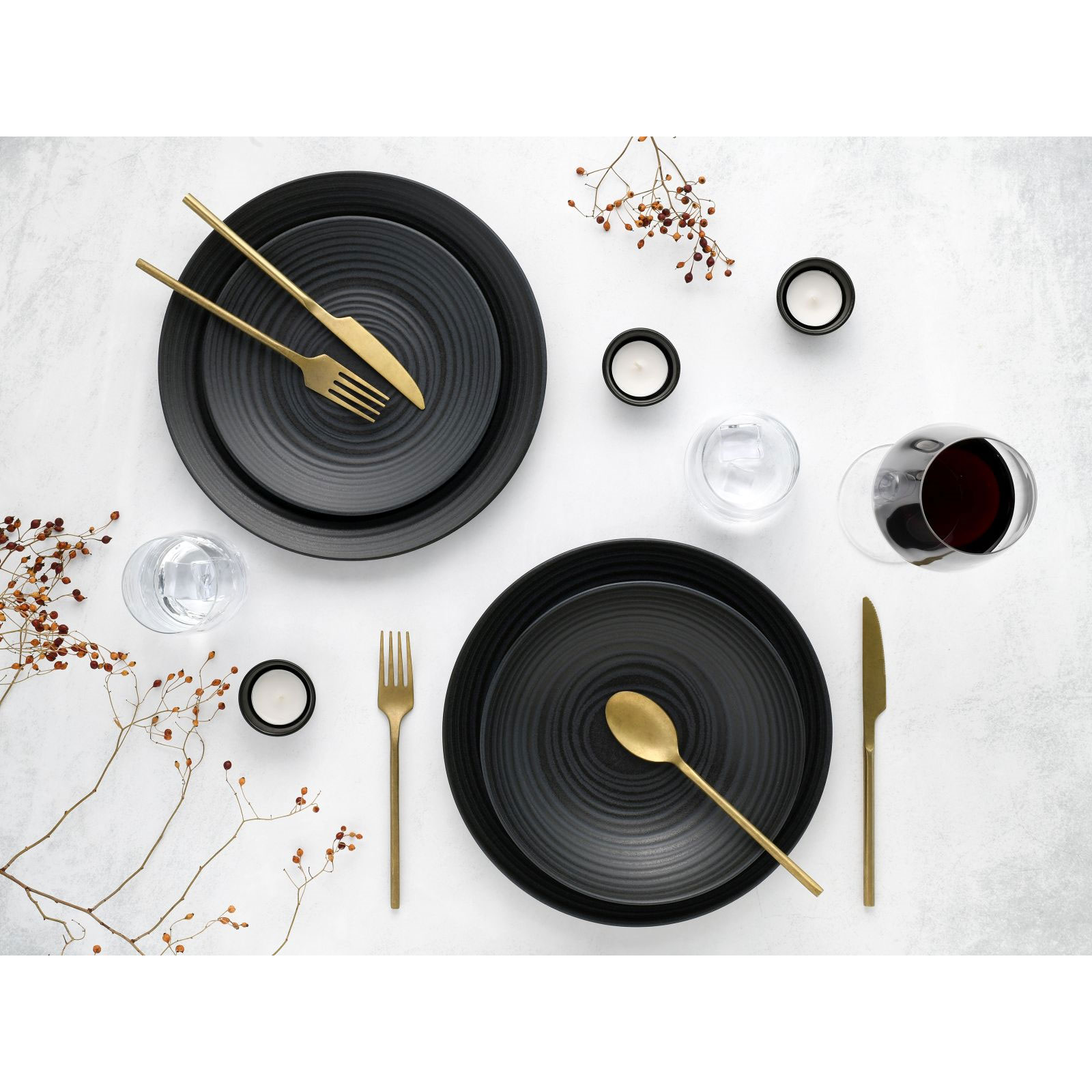 CreaTable 23205 Tafelservice Elements Collection Lava Stone CreaTable 23205 Tafelservice Elements Collection Lava Stone