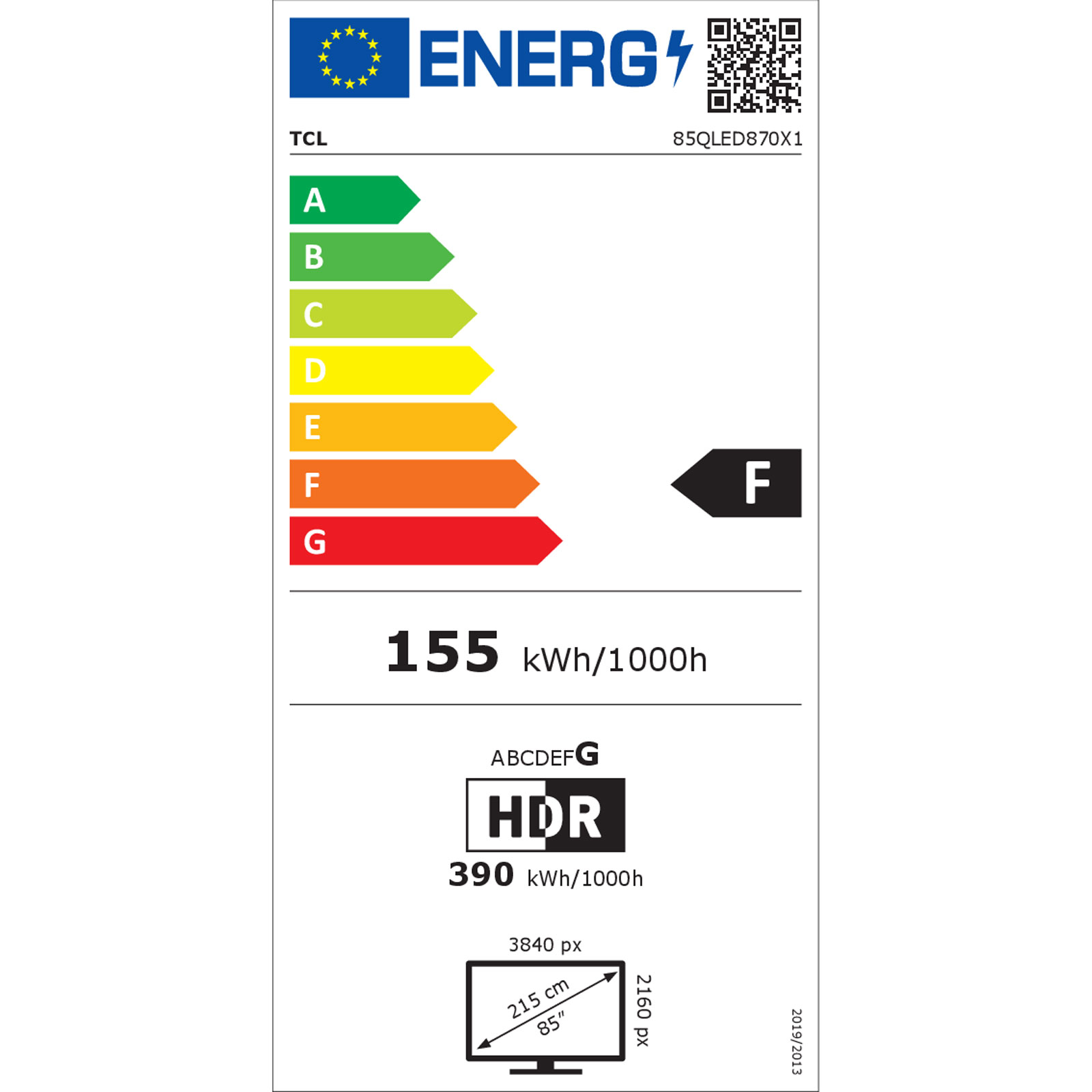 TCL 85QLED870 QLED TV (85 Zoll (214 cm), 4K UHD, HDR, Smart TV, Sprachsteuerung (Google Assistant), Dolby Atmos, Google TV, 144 Hz)