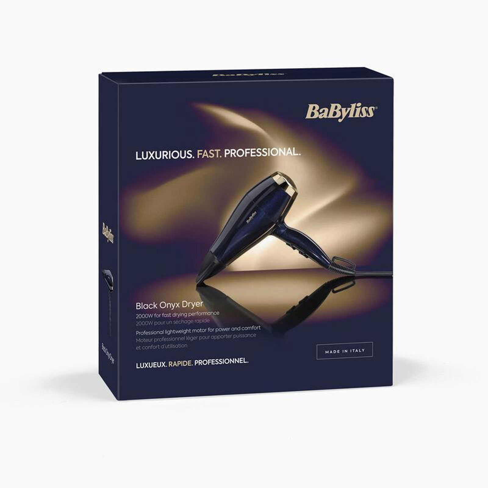 BaByliss 5911E Black Onyx Haartrockner (2.000 Watt, HTDC-Motor mit hohem Drehmoment, 3 Heizstufen, 2 Geschwindigkeitsstufen, Kühlluftstufe,
schmale Stylingdüse, 2,2m langes Salonkabel) BaByliss 5911E Black Onyx Haartrockner (2.000 Watt, HTDC-Motor mit hohem Drehmoment, 3 Heizstufen, 2 Geschwindigkeitsstufen, Kühlluftstufe,
schmale Stylingdüse, 2,2m langes Salonkabel)