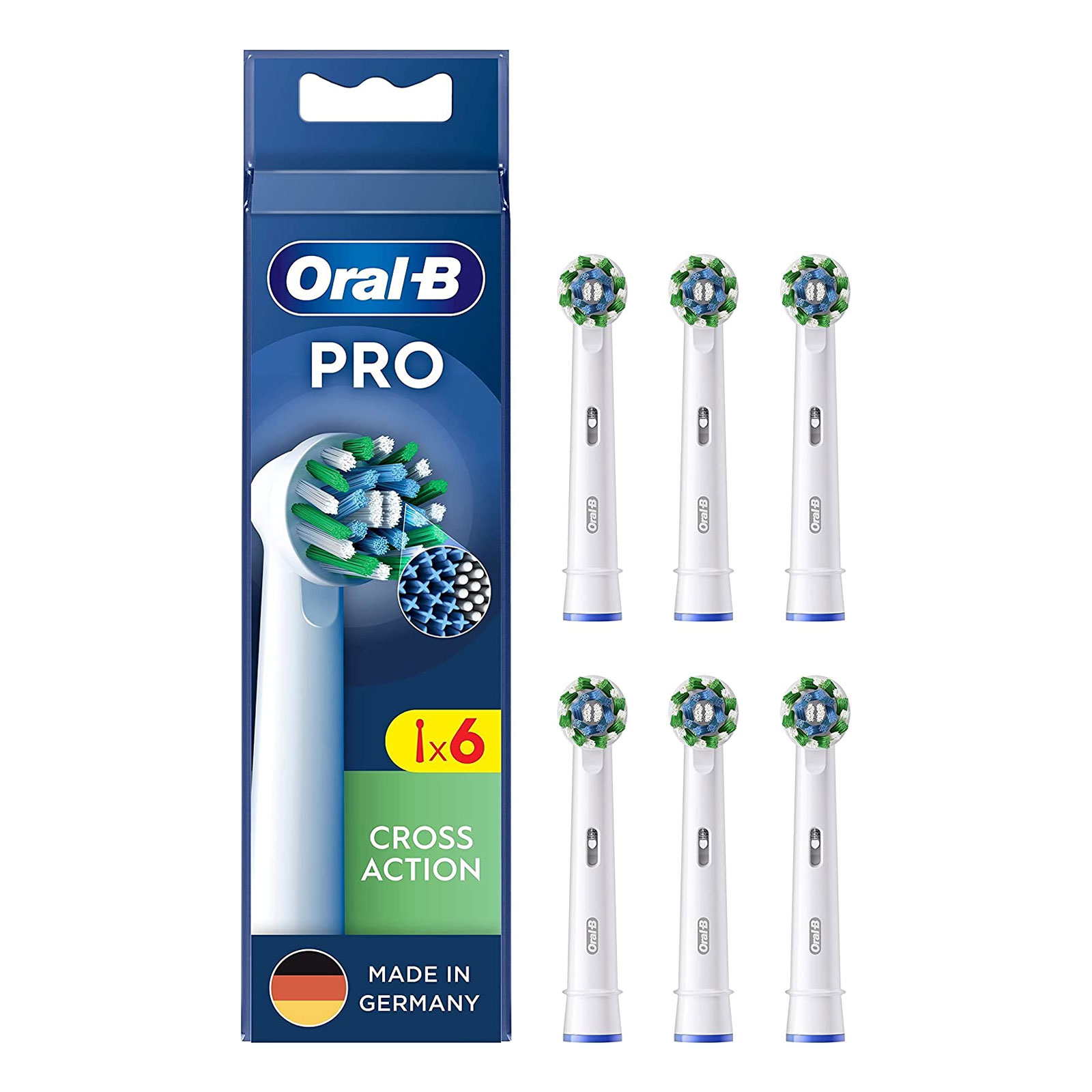 Oral-B Pro CrossAction Aufsteckbürsten für elektrische Zahnbürste, 6 Stück