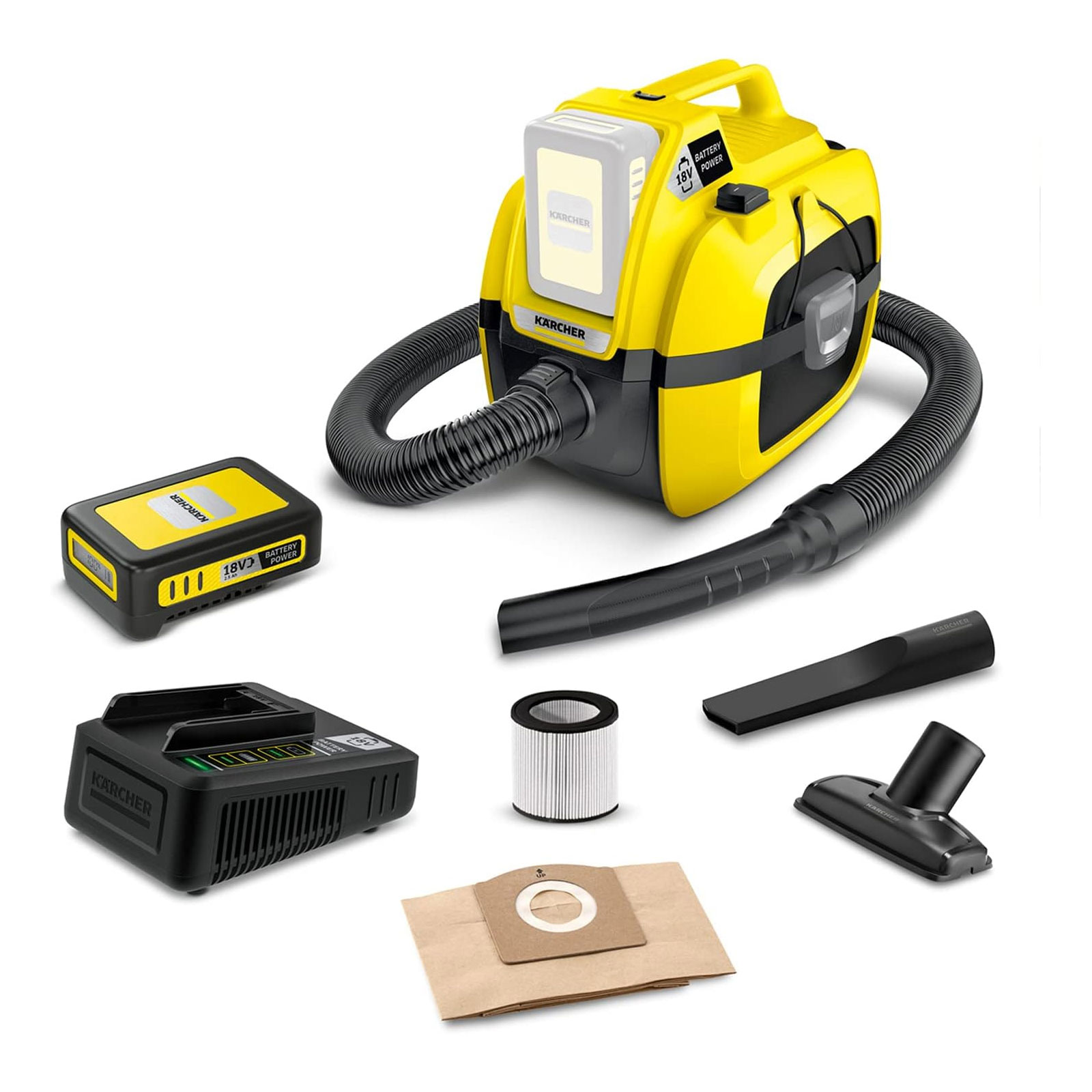 KÄRCHER WD 1 Compact Battery Set Akku-Nass-/Trockensauger