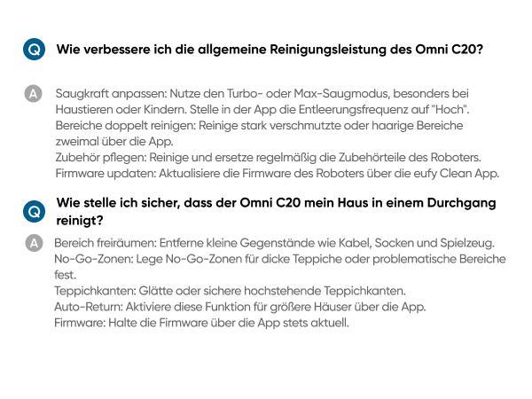 Eufy Omni C20 Saugroboter mit Wischfunktion