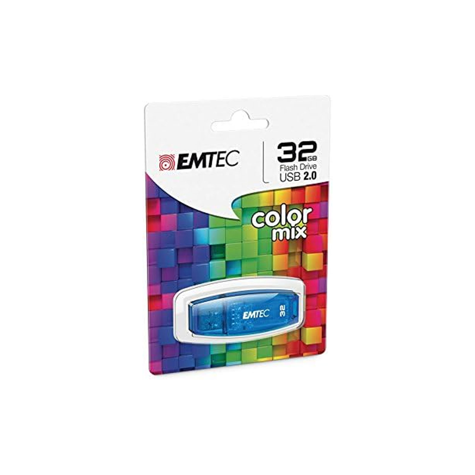 Emtec USB-Stick 32 GB C410 USB 2.0 Color Mix blau ECMMD32GC410