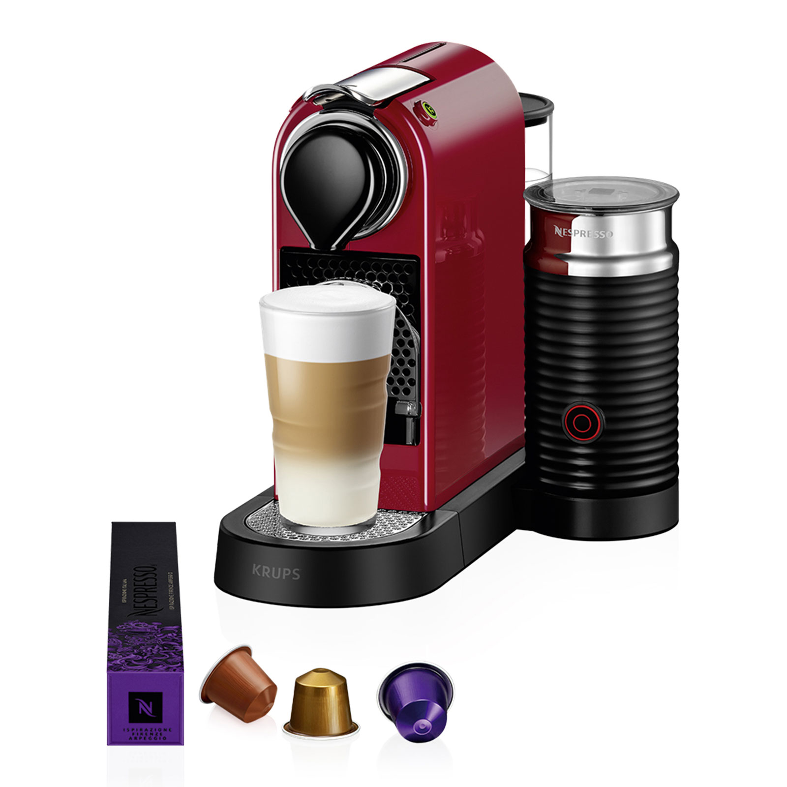 Krups XN 7615 Nespresso CitiZ&milk Cherry Red