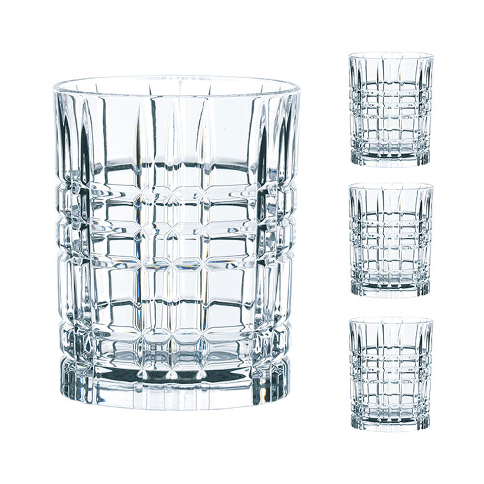 Nachtmann Square Whiskey Kristall Glas Set 4tlg