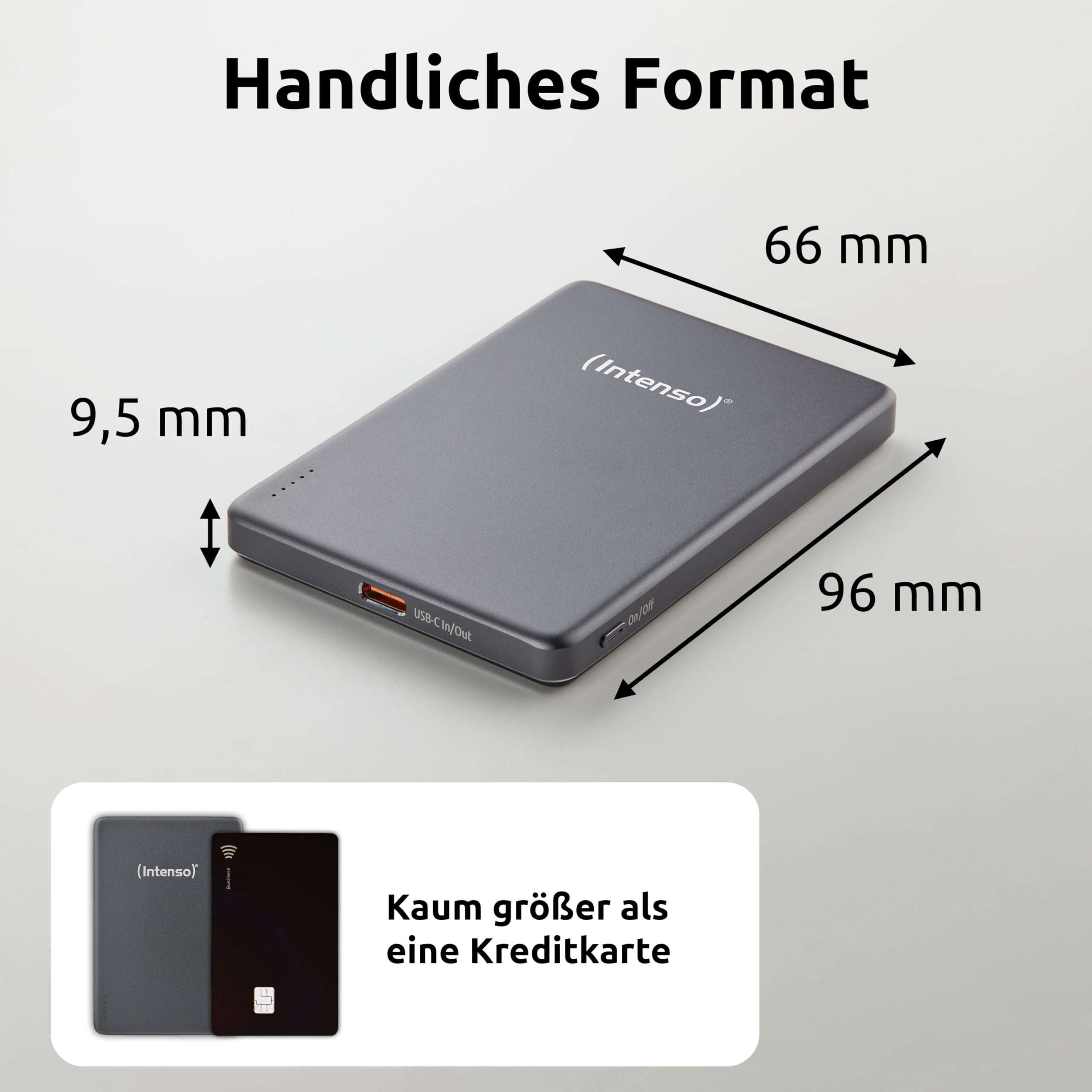 Intenso MW5000 Magnetische Powerbank 5000 mAh – MagSafe kompatibel