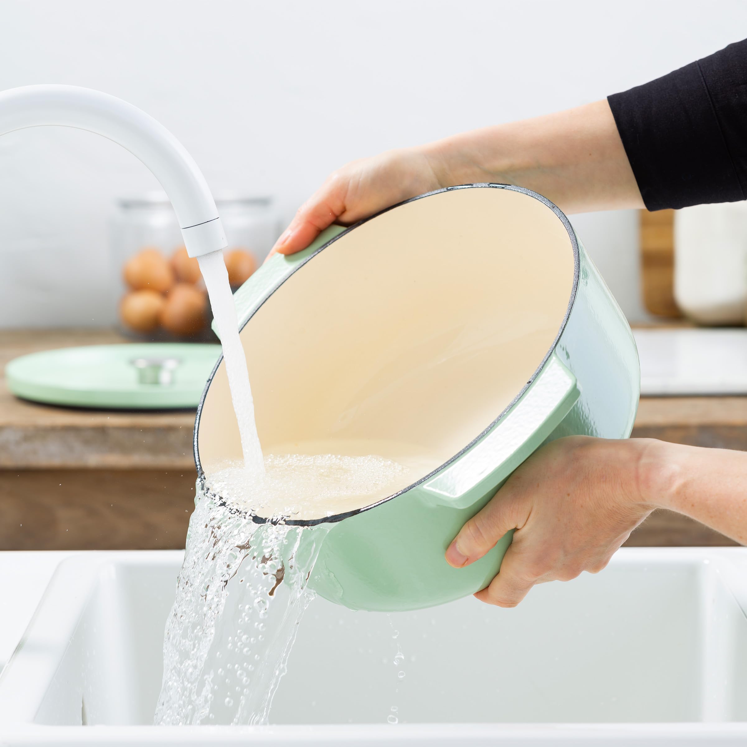 KitchenAid CC007434-001 Bräter mit Deckel - Rund - 5.2L 26cm Hellgrün