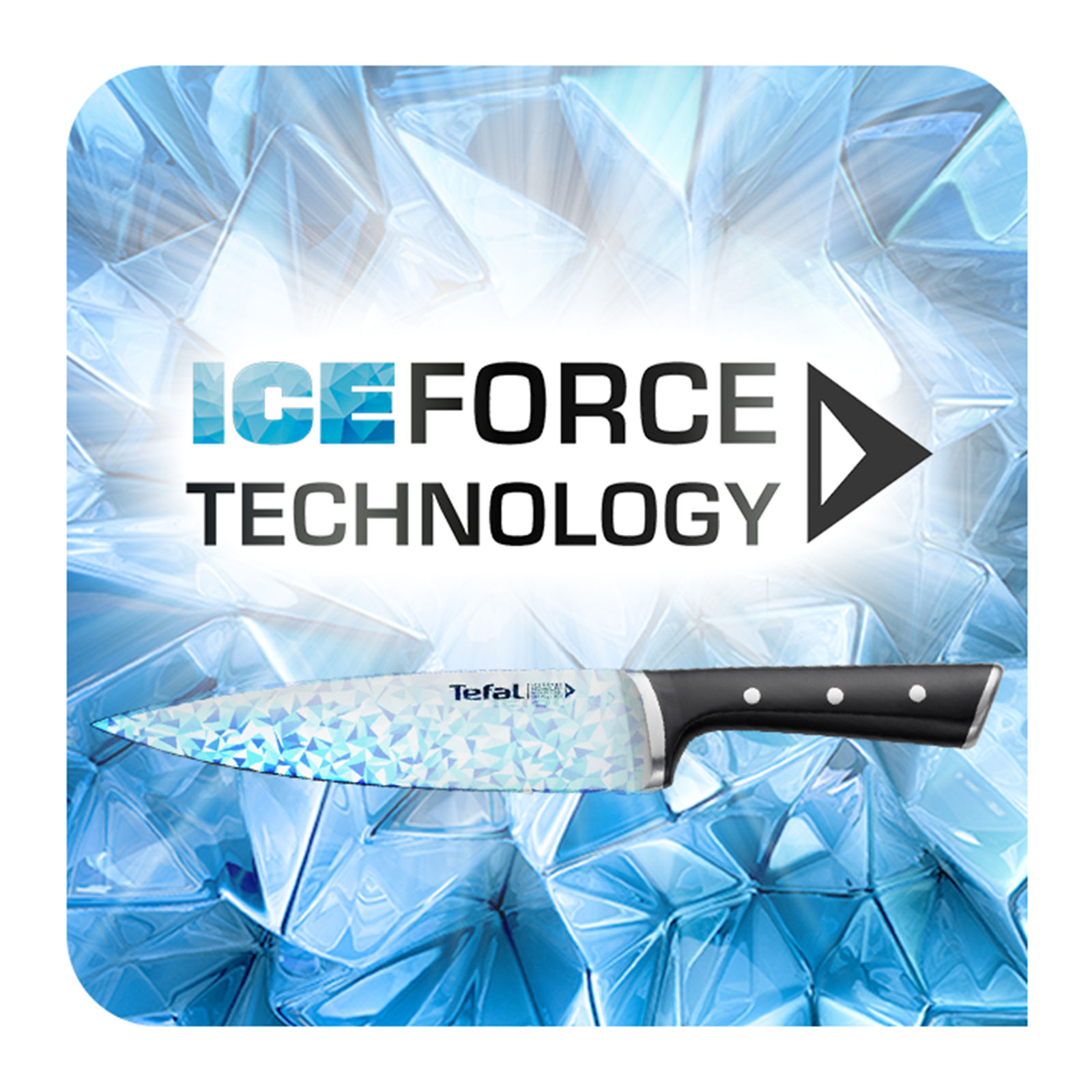 Tefal K232S374 Ice Force 3er Set (Koch- / Santoku- / Universalmesser)