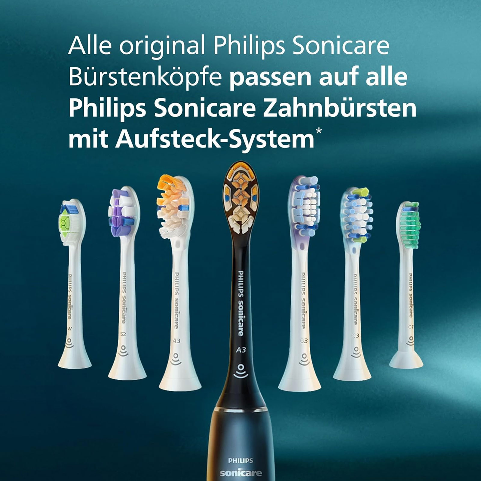 Philips HX6064/87 Sonicare W2 Optimal White, Original Ersatzbürstenköpfe