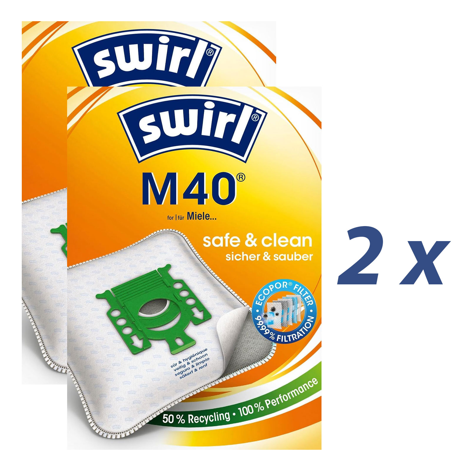 Swirl M 40® EcoPor® Staubsaugerbeutel 8 Beutel