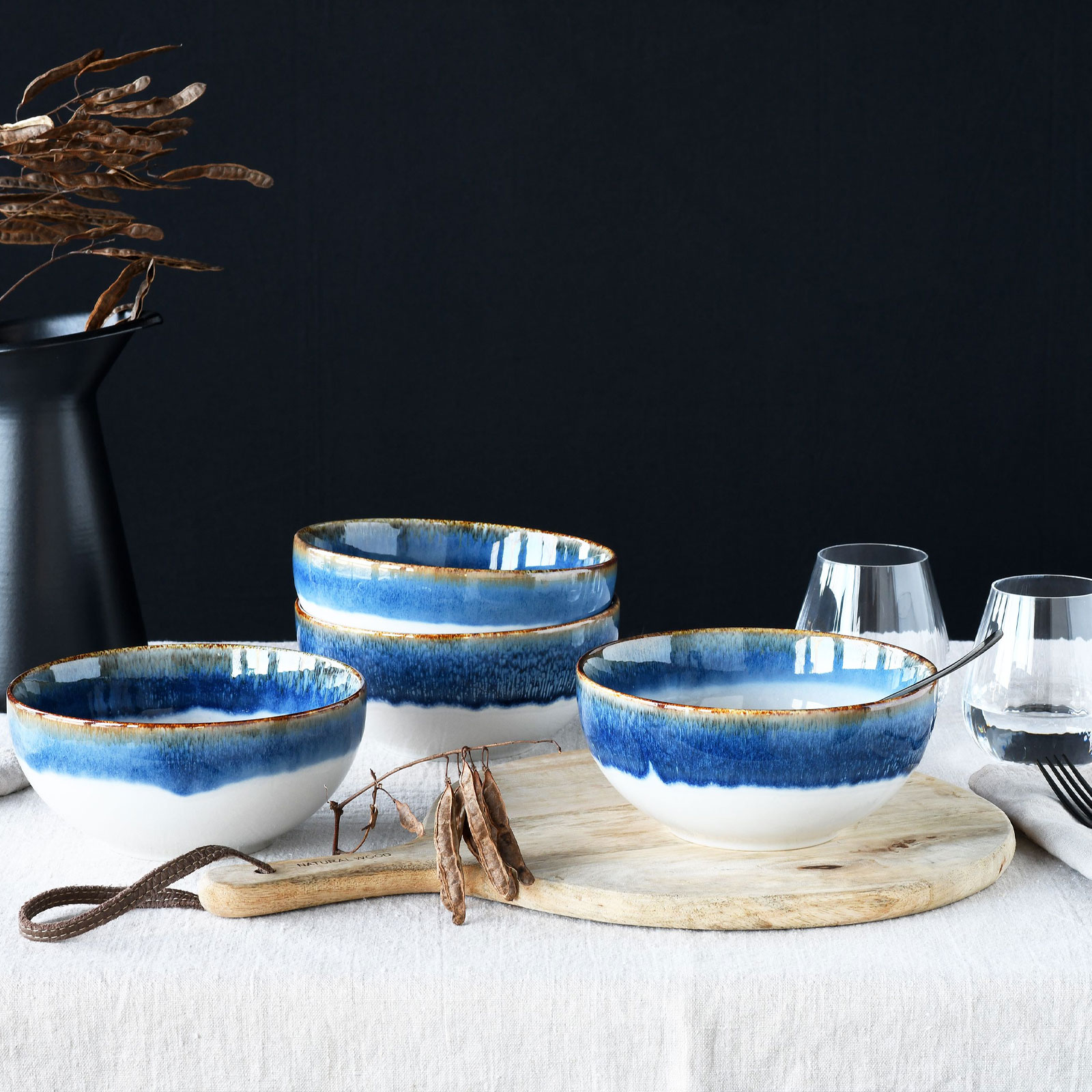 CreaTable Cascade 21684 Buddha Bowl Set, 4-teilig