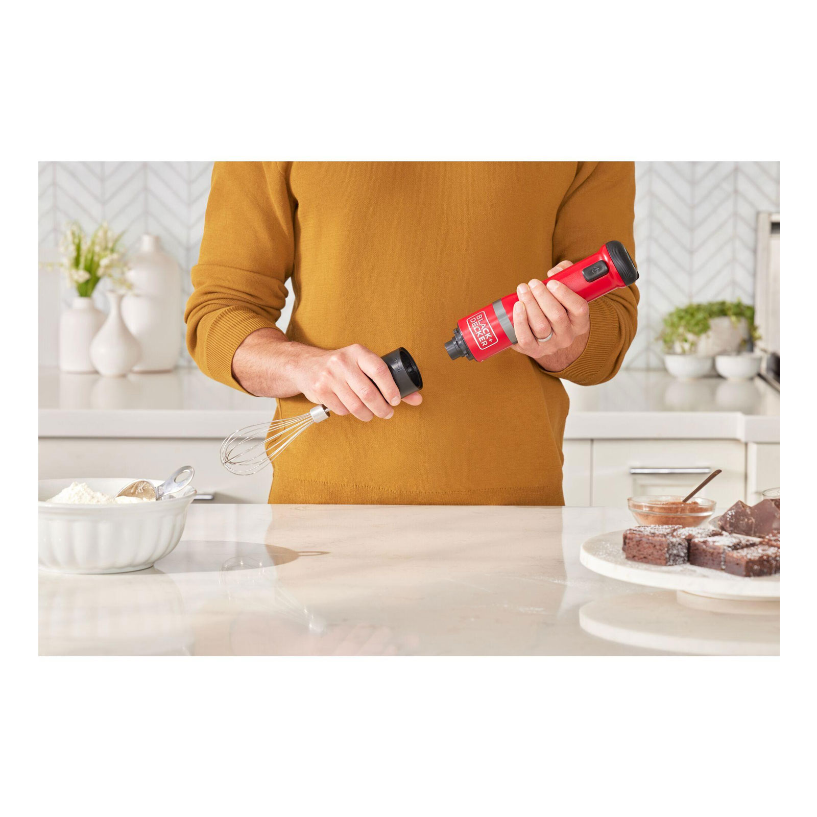 Black + Decker Stabmixer-Set BCKM1016KSR 6er-Set Kitchen Wand™ kabellos