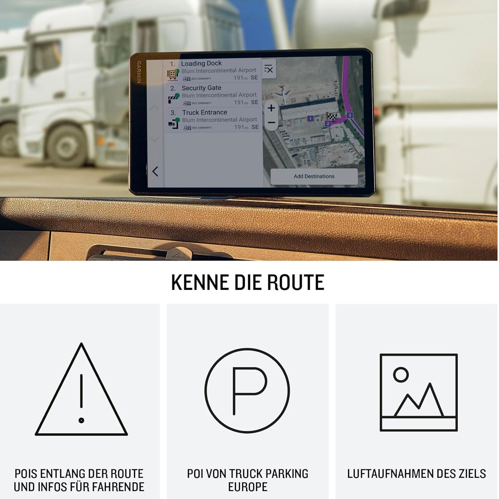 Garmin dēzl LGV820 MT-D - smartes LKW-Navigationsgerät mit 8" (20,3cm) Farbdisplay